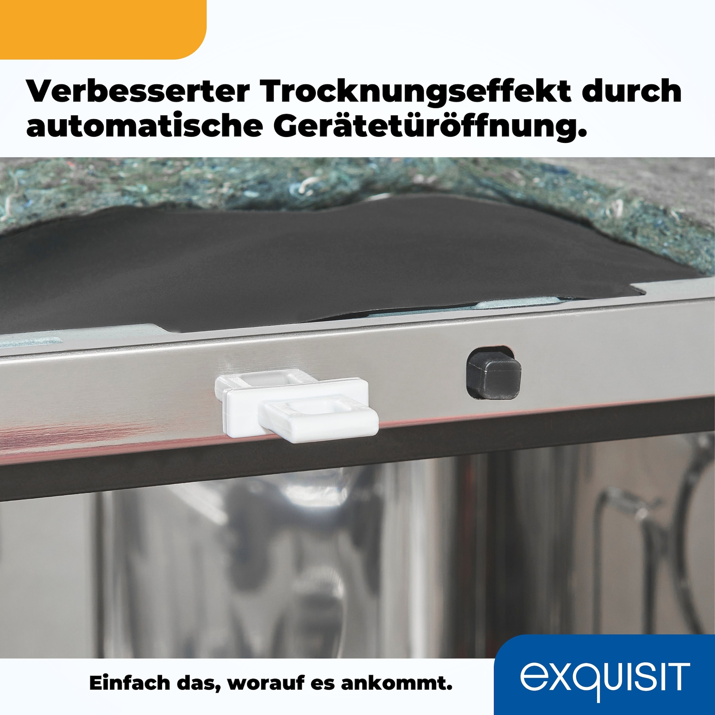 exquisit teilintegrierbarer Geschirrspüler »EGSP9414-EF-030D inox«, 14 Maßgedecke