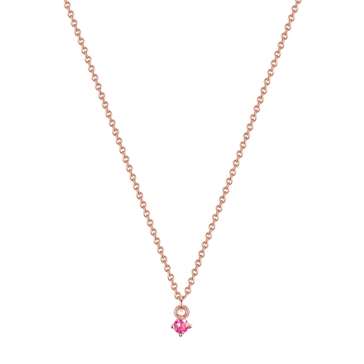 "Kette mit Anhänger GLANZSTÜCKE MÜNCHEN ""GSM2025"", rosa (roségold), Halsketten, Damen, 40,0cm Basiskette + 5,0cm Verlängerung,mit Stein, Silber 925