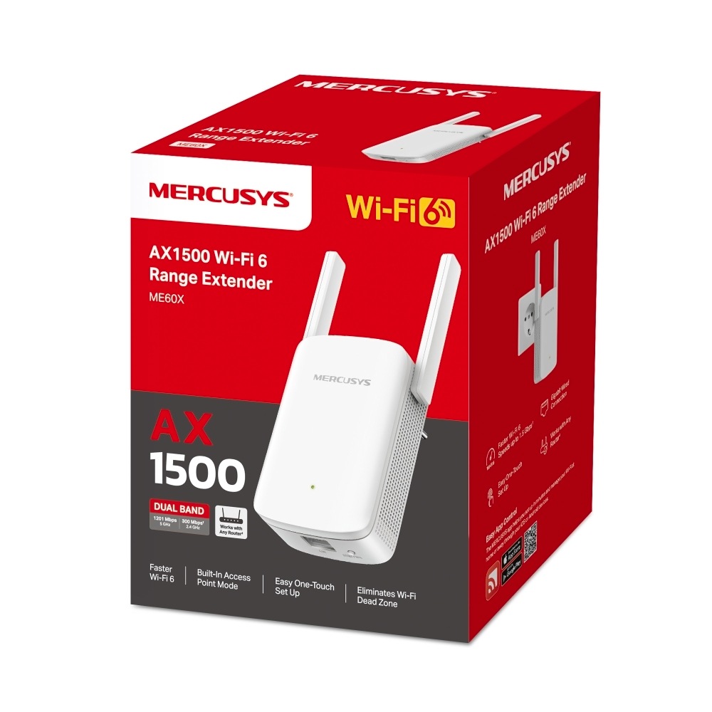 TP-Link WLAN-Repeater »Mercusys ME60X AX1500 Wi-Fi Range Extender«