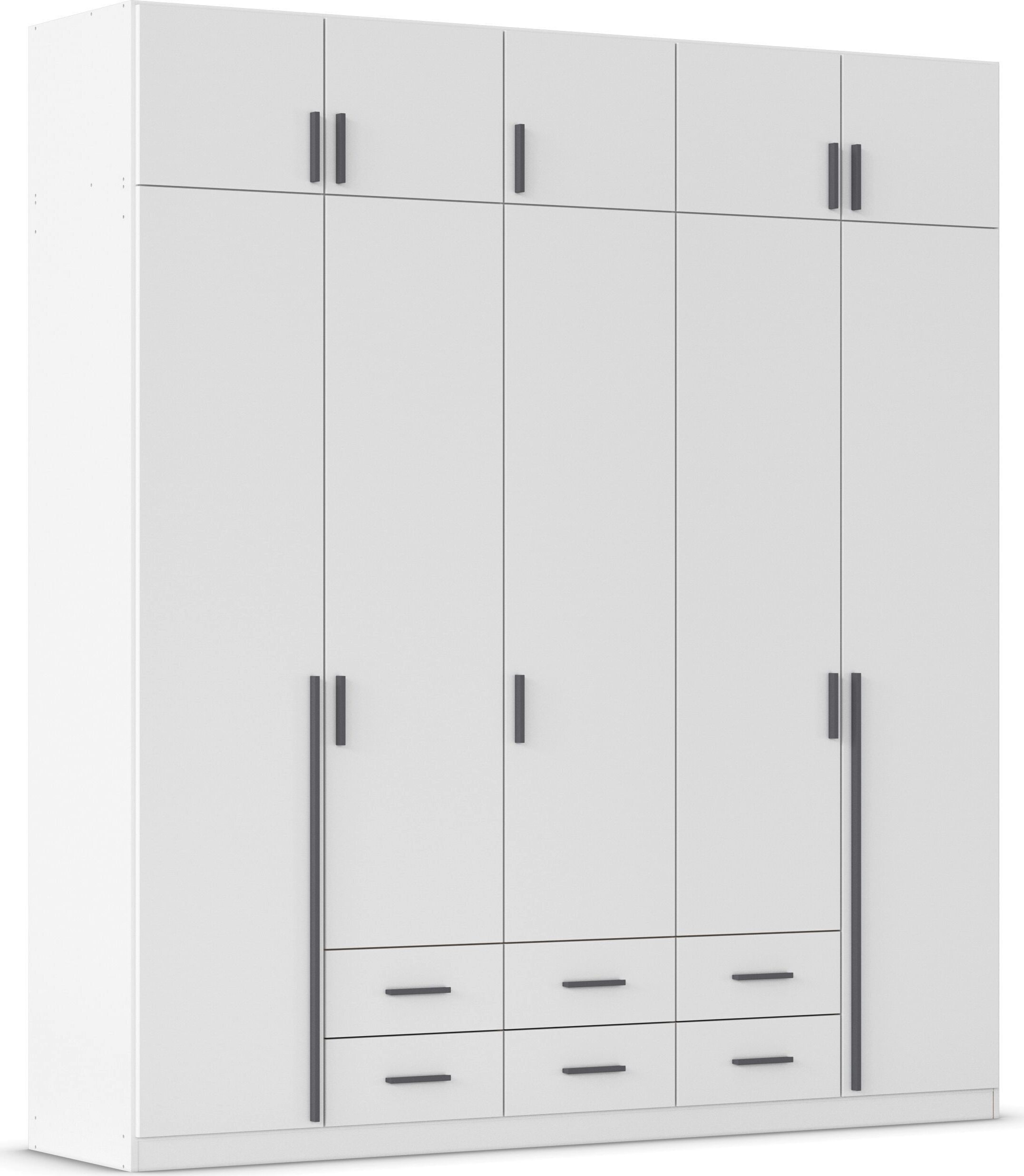 rauch "Schrank Garderobe Wäscheschrank GAMMA in 4 Breiten 91-226 cm" 3 verschiedene Ausstattungen BASIC/CLASSIC/PREMIUM (inkl. SOFT-CLOSE), mit Schubladen und Schrankaufsatz, schlichtes Design MADE IN GERMANY