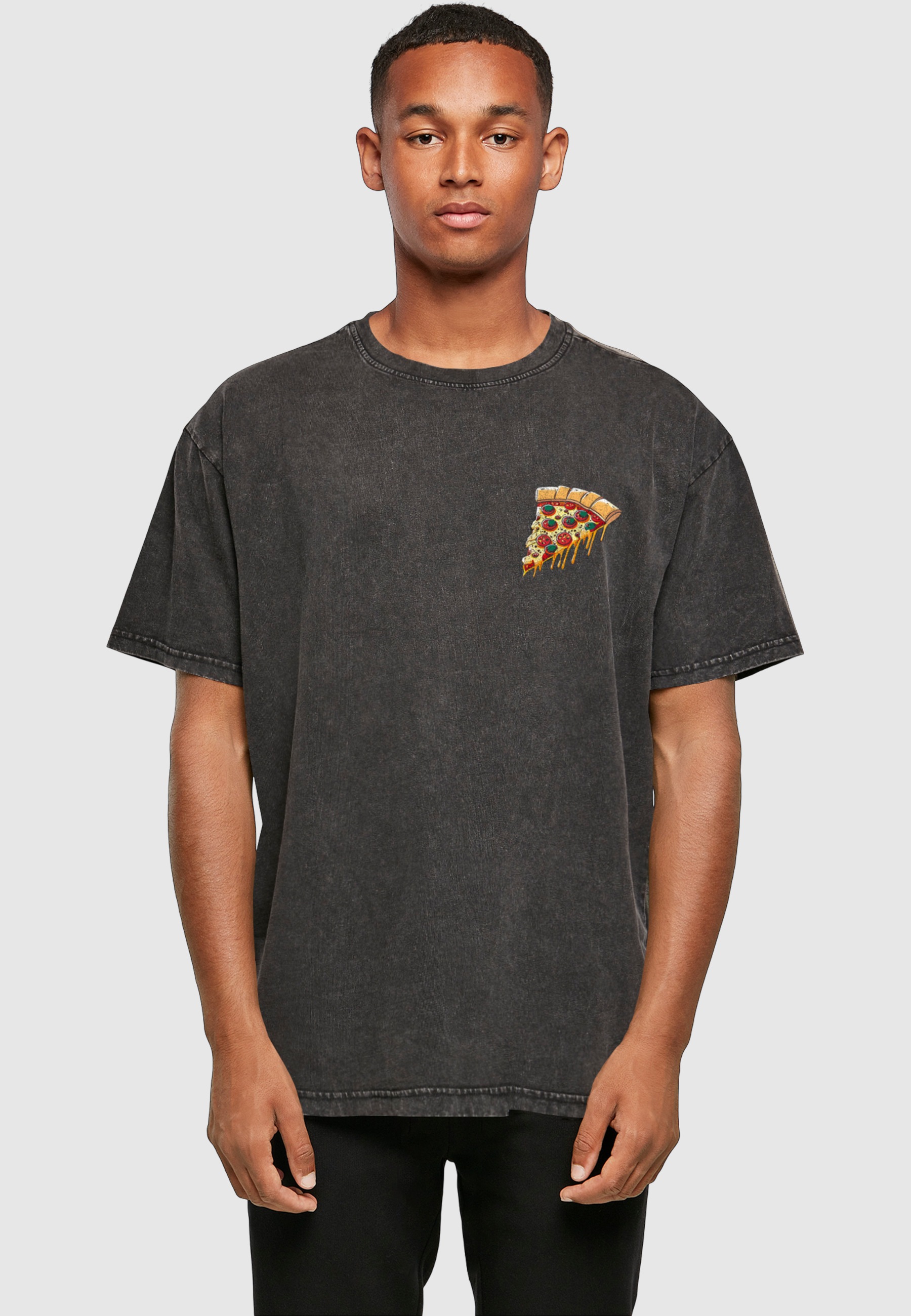 Merchcode T-Shirt »Merchcode Herren Pizza Comic Acid Washed Oversized Tee« 1 Stk.