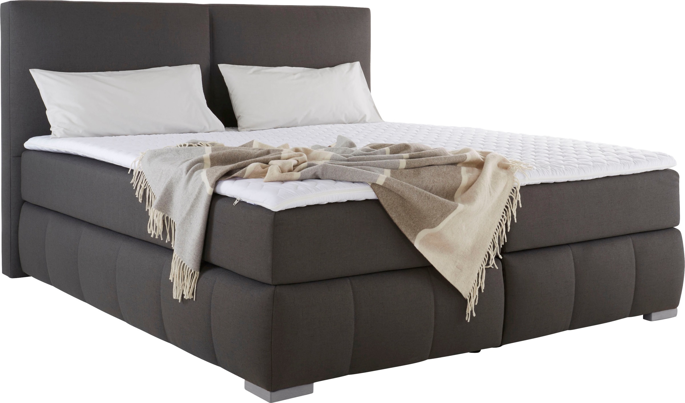 Home affaire Boxspringbett "Wehma" inkl. Topper in 3 verschiedenen Matratze günstig online kaufen