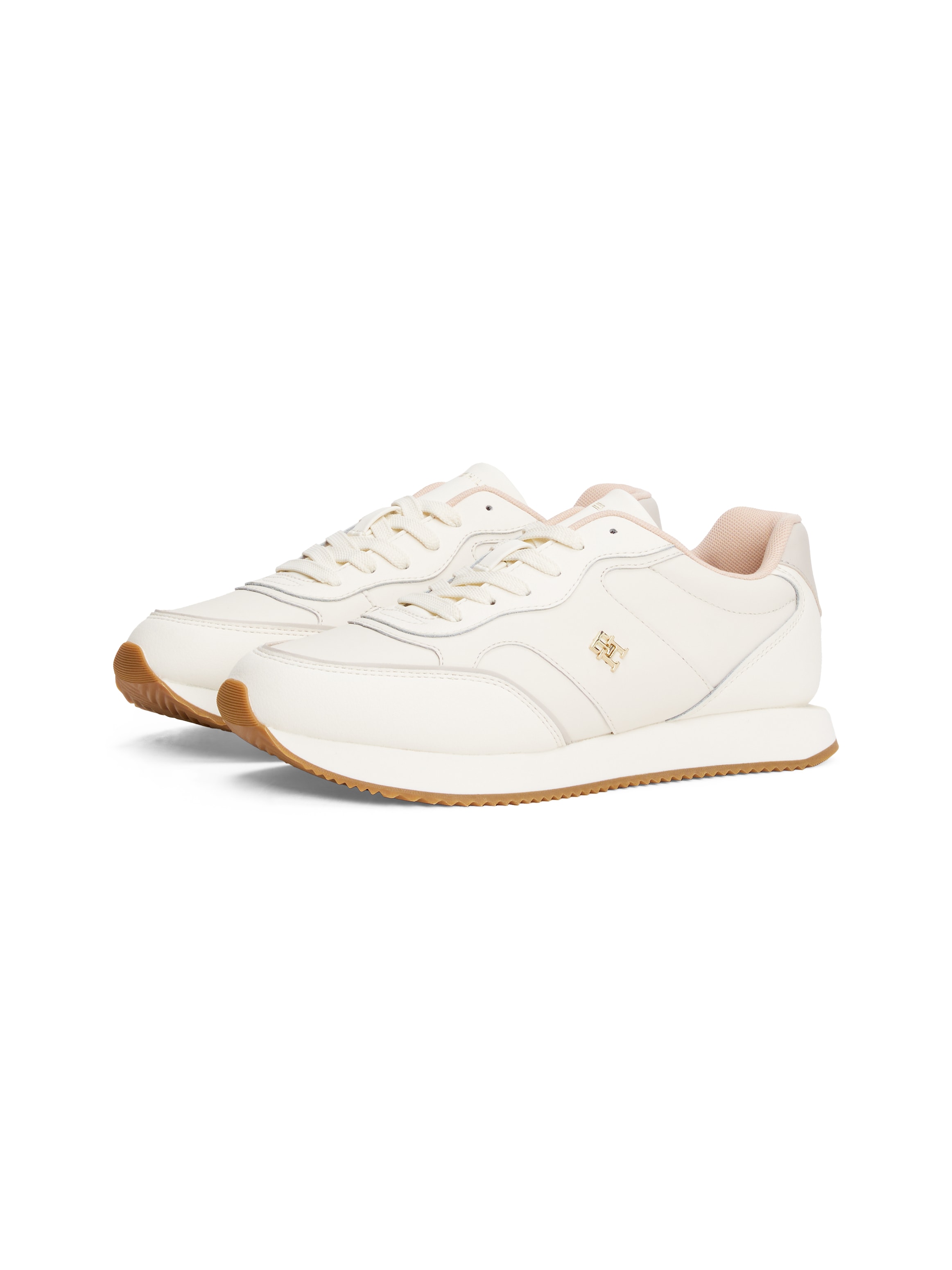 Tommy Hilfiger Plateausneaker "LEATHER RUNNER", Freizeitschuh, Halbschuh, S günstig online kaufen