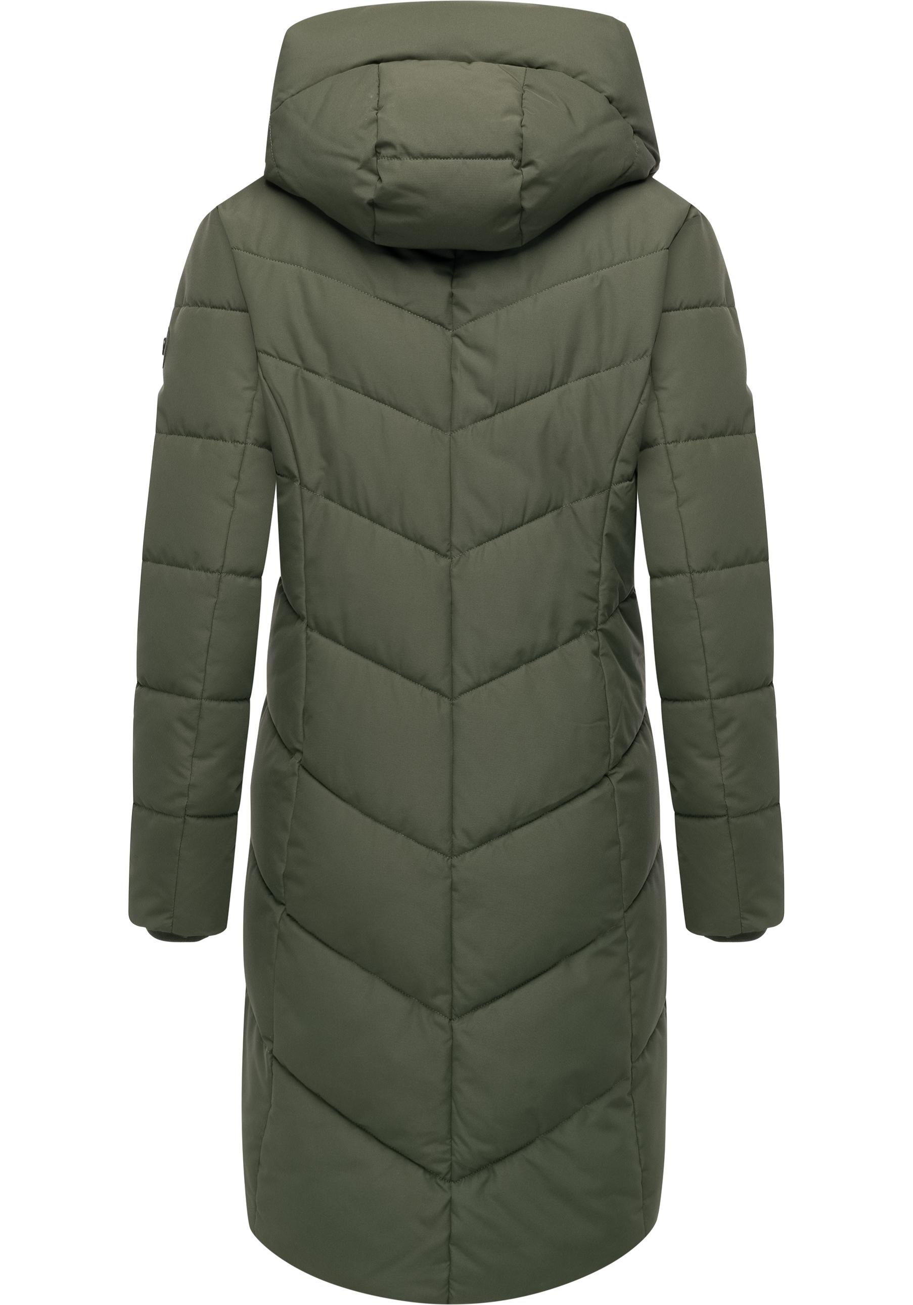 Ragwear Steppmantel »Natalin YOUMODO«, Warmer Damen Wintermantel mit V-Steppung und Kapuze