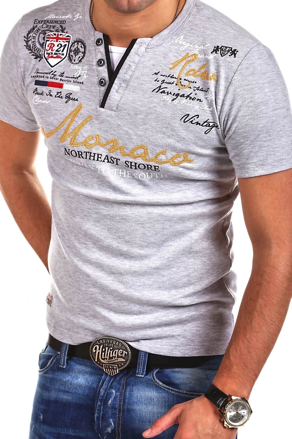 behype T-Shirt "MONACO", in modernem Design günstig online kaufen