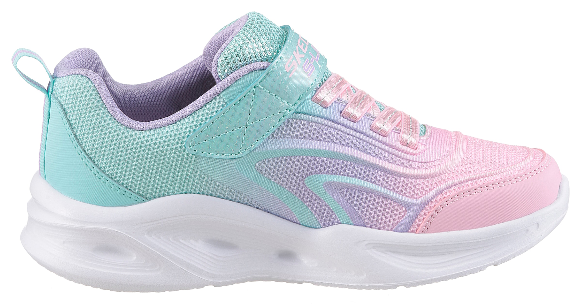 Skechers Sneaker »SKECHERS SOLA GLOW«, Freizeitschuh mit Klettverschluss, Größenschablone zum Download