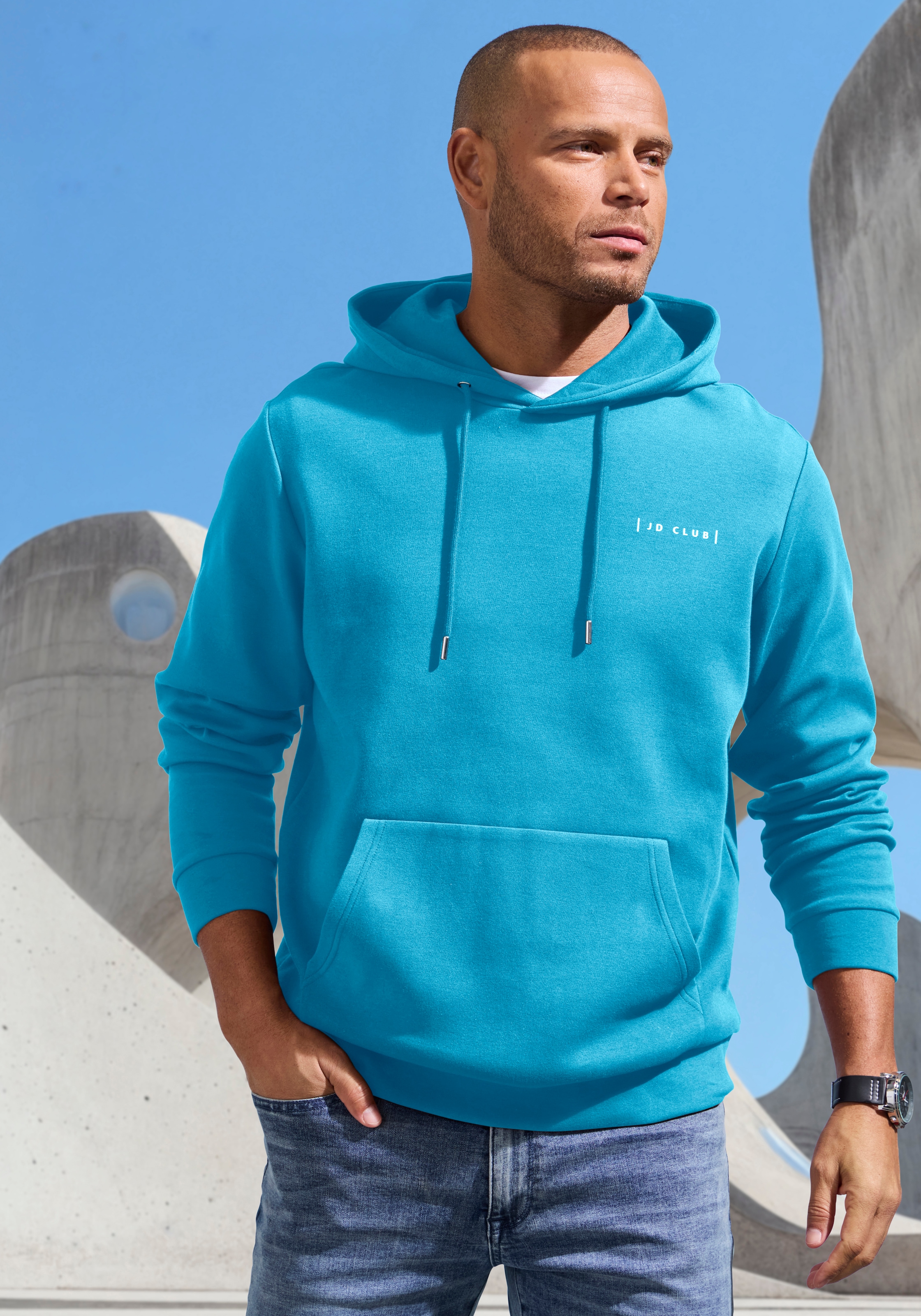 John Devin Hoodie, hochwertige Qualität mit dezentem Logodruck vorn günstig online kaufen