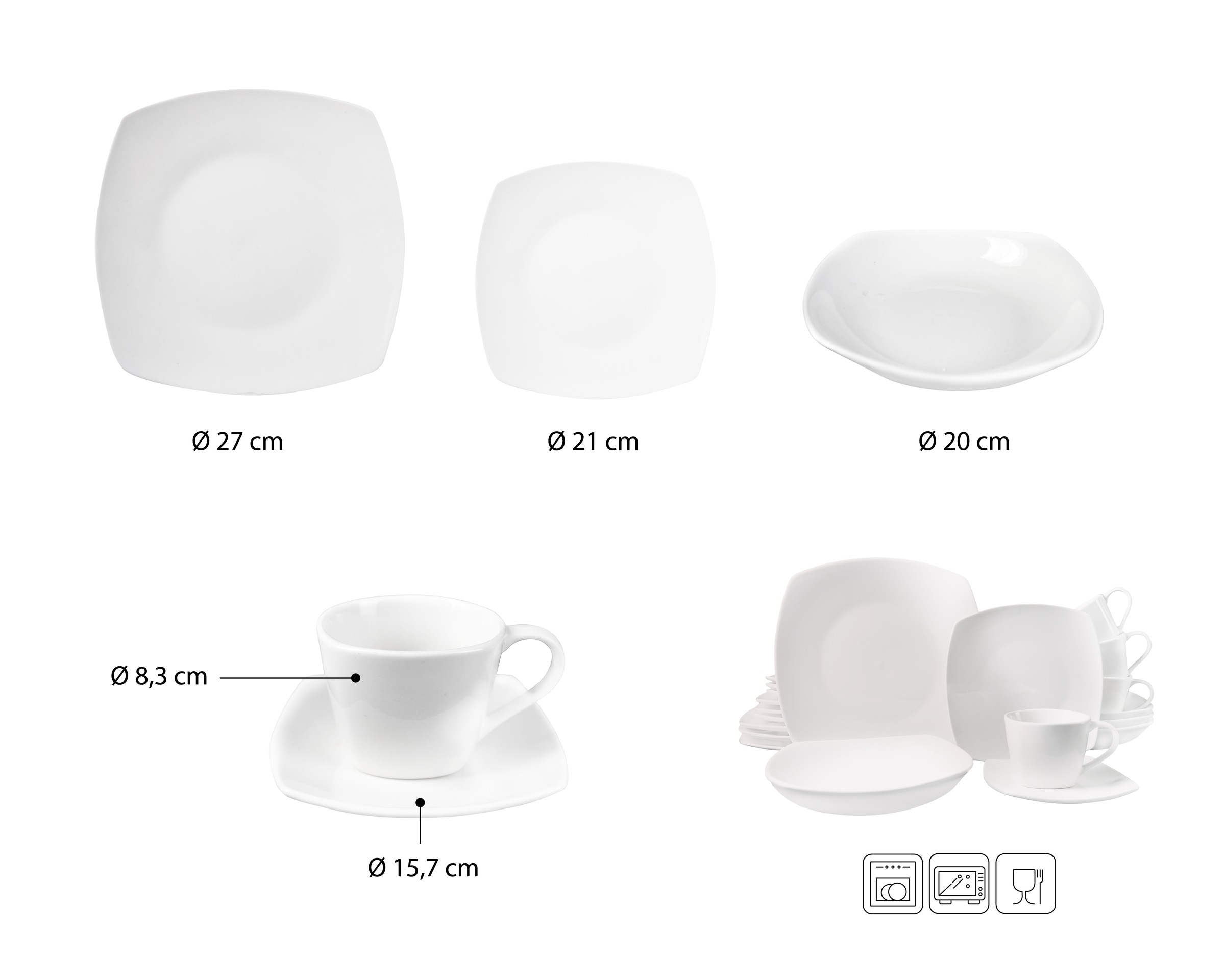 ECHTWERK Kombiservice »Classic Modern Design«, (Set, 20 tlg.), spülmaschinengeeignet