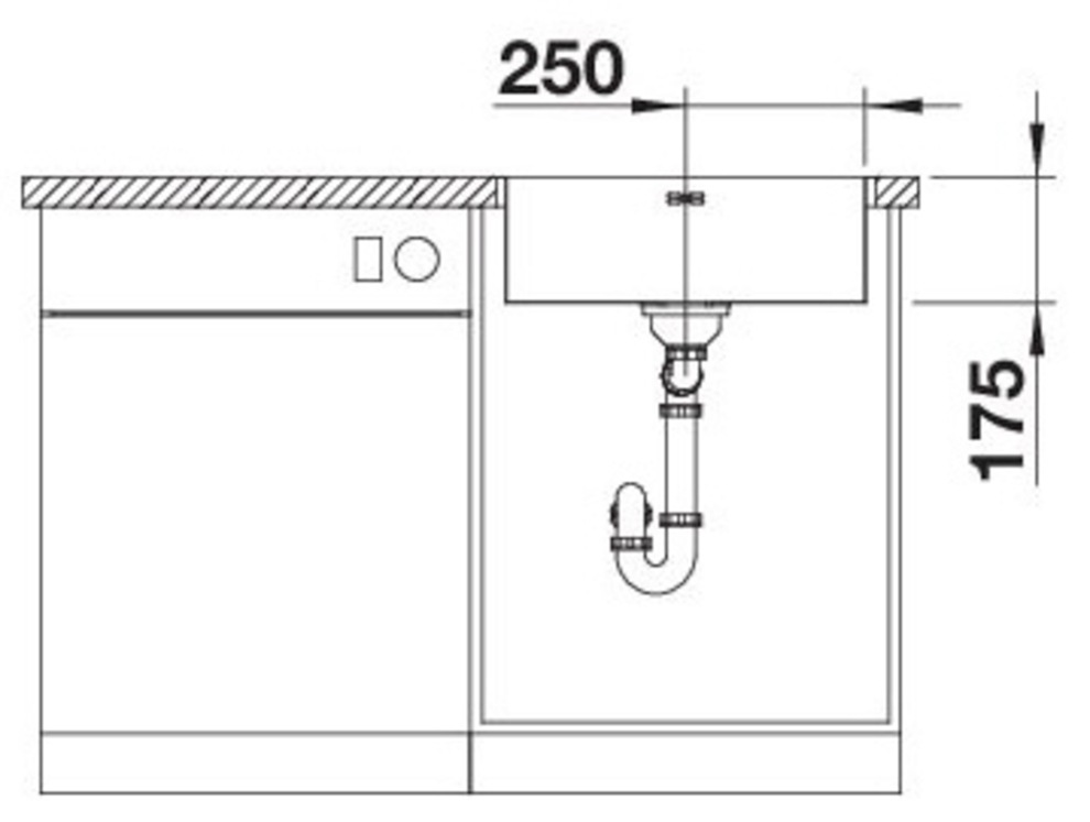 Blanco Edelstahlspüle »SUPRA 500-IF/A R12«, zum wechselseitigen Einbau geeignet