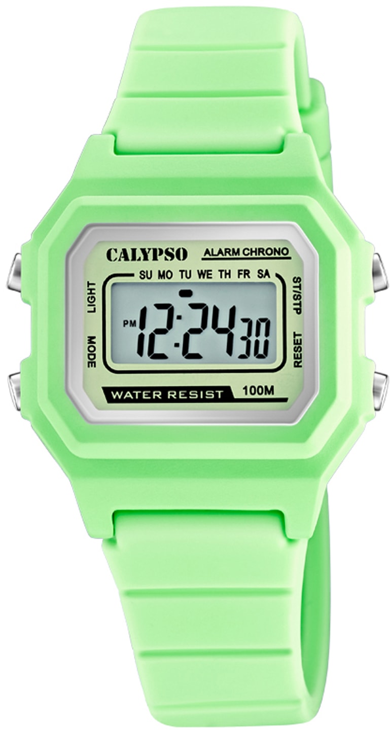 CALYPSO WATCHES Chronograph »Digital Crush, K5802/1«, Armbanduhr, Quarzuhr, Damenuhr, Herrenuhr, digital, Stoppfunktion
