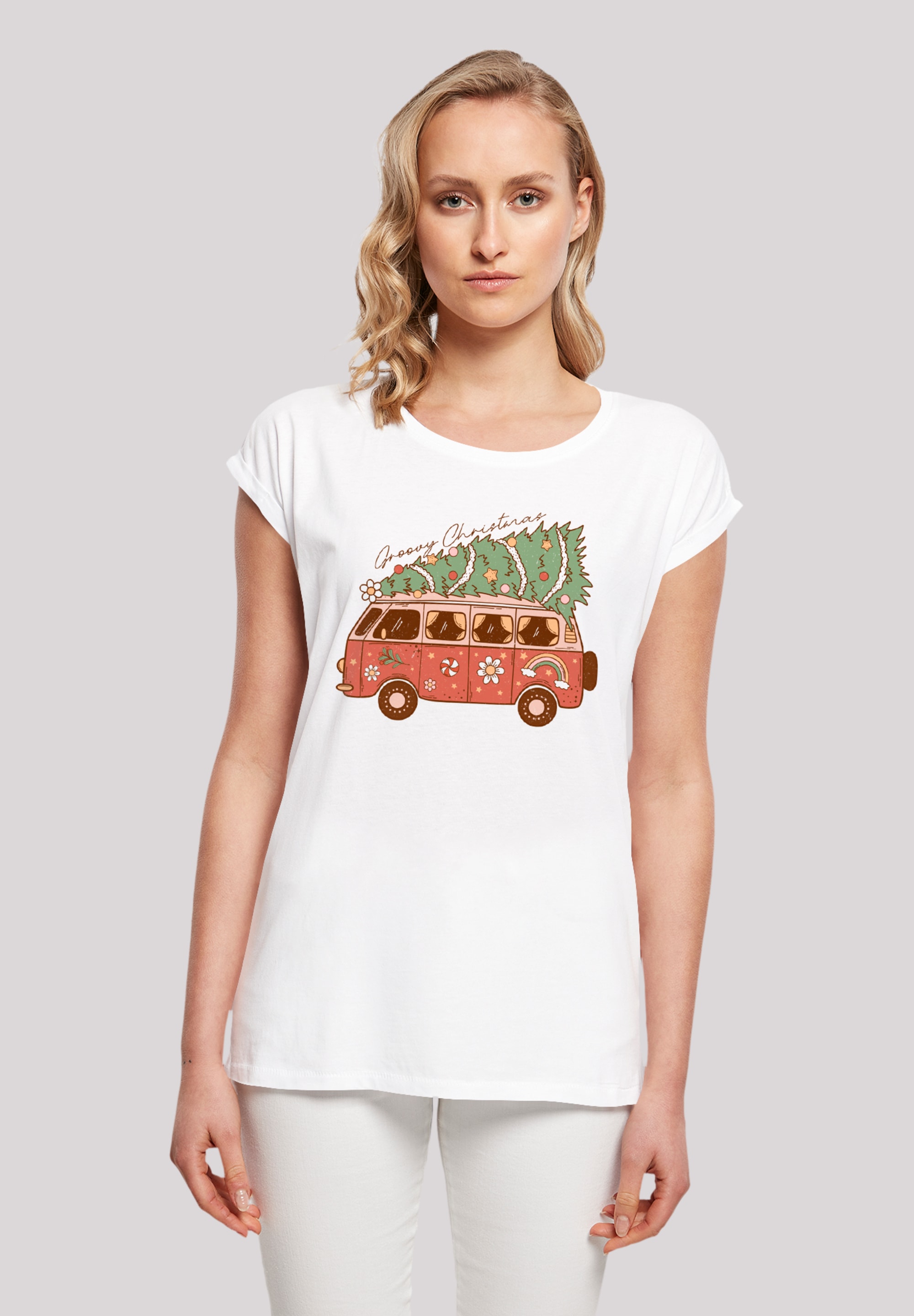 T-Shirt »Groovy Weihnachten Camper Van«, Premium Qualität, Weihnachts-Kollection