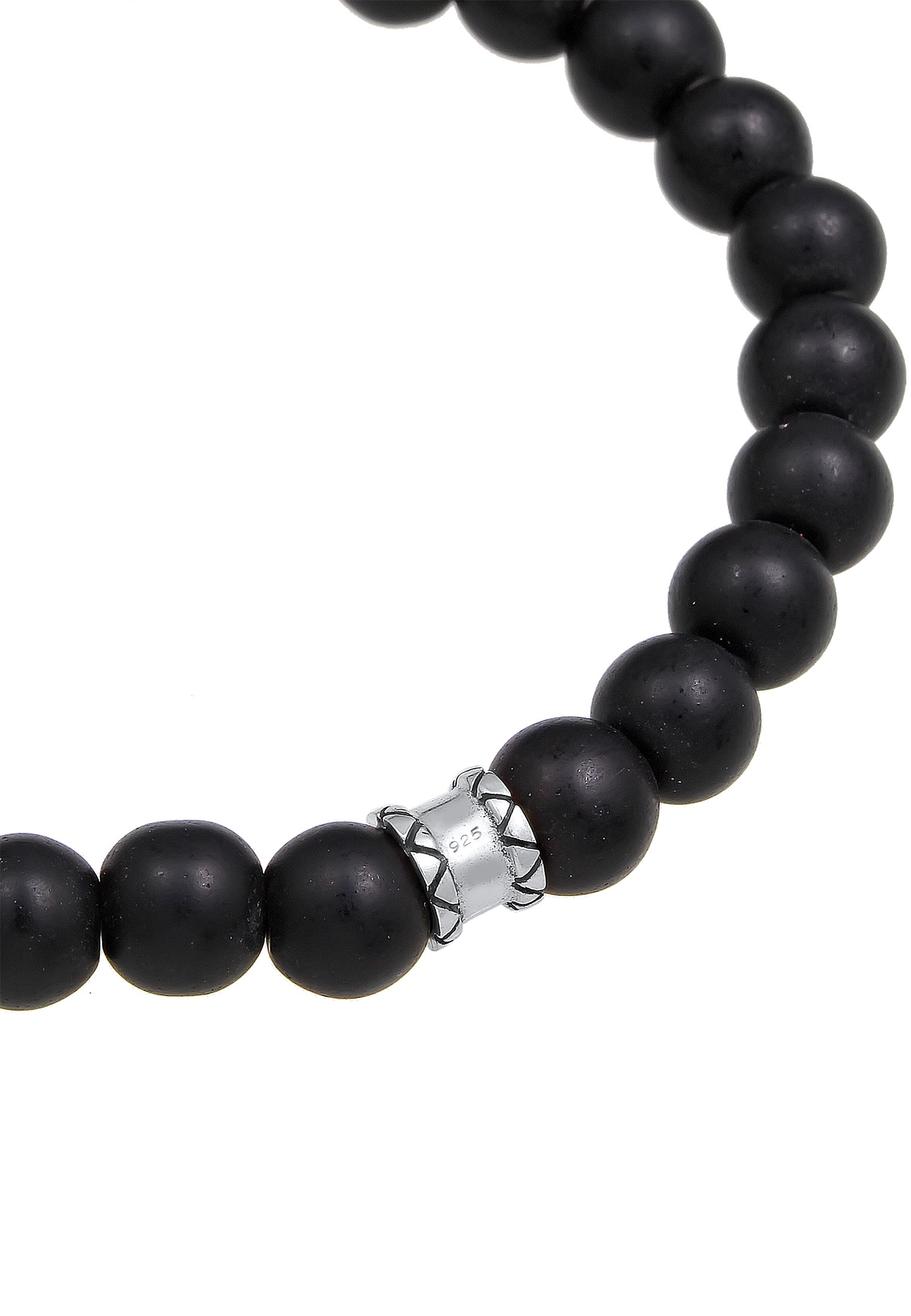 Kuzzoi Armband »Herren Tiger Onyx Schwarz 925 Sterling Silber«