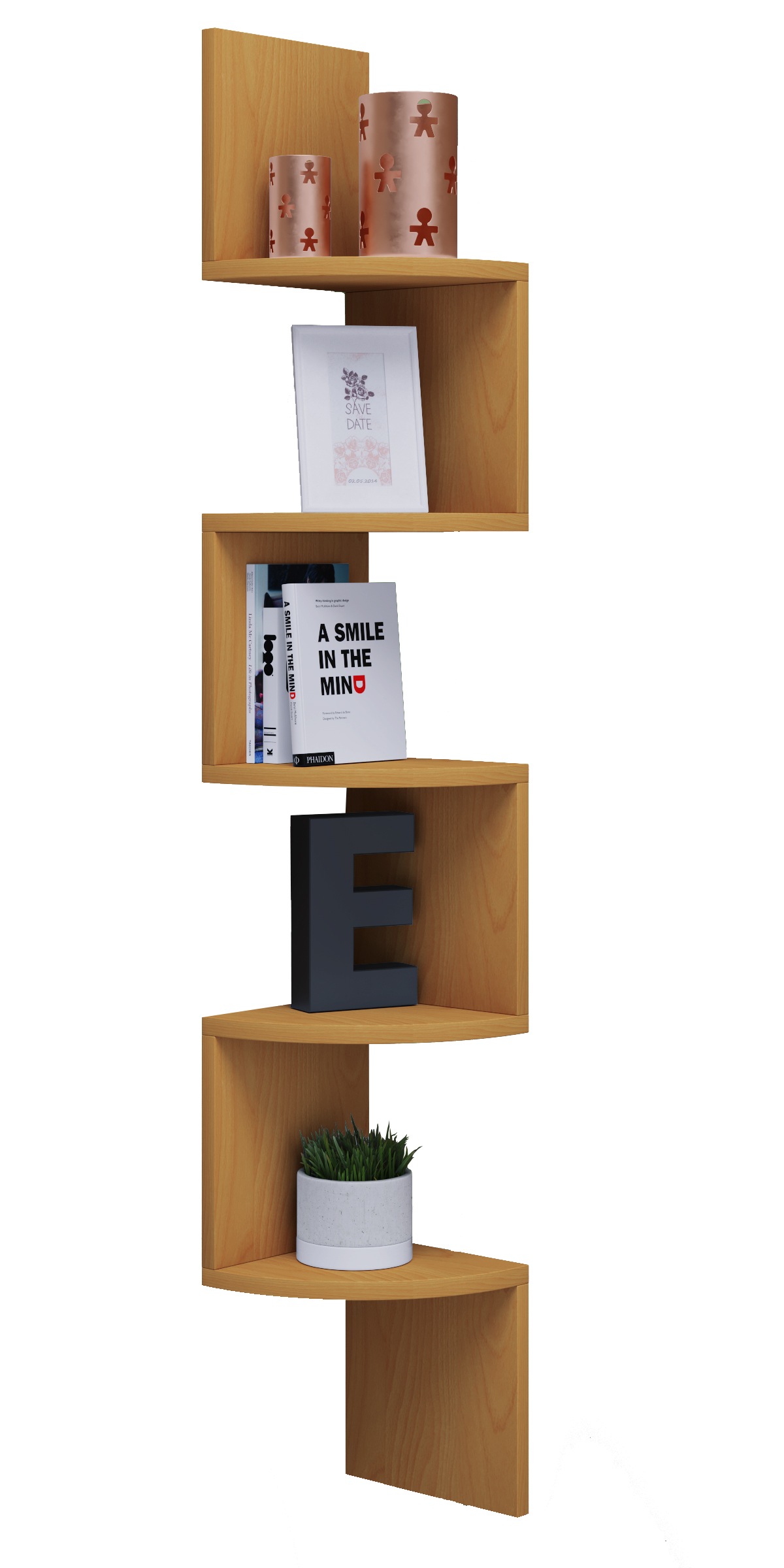 Wandregal VCM, B:20cm T:20cmbuche, Wohnzimmer, Regale, "Holz Wandregal Aufbewahrung Deko Eckregal Mintis"