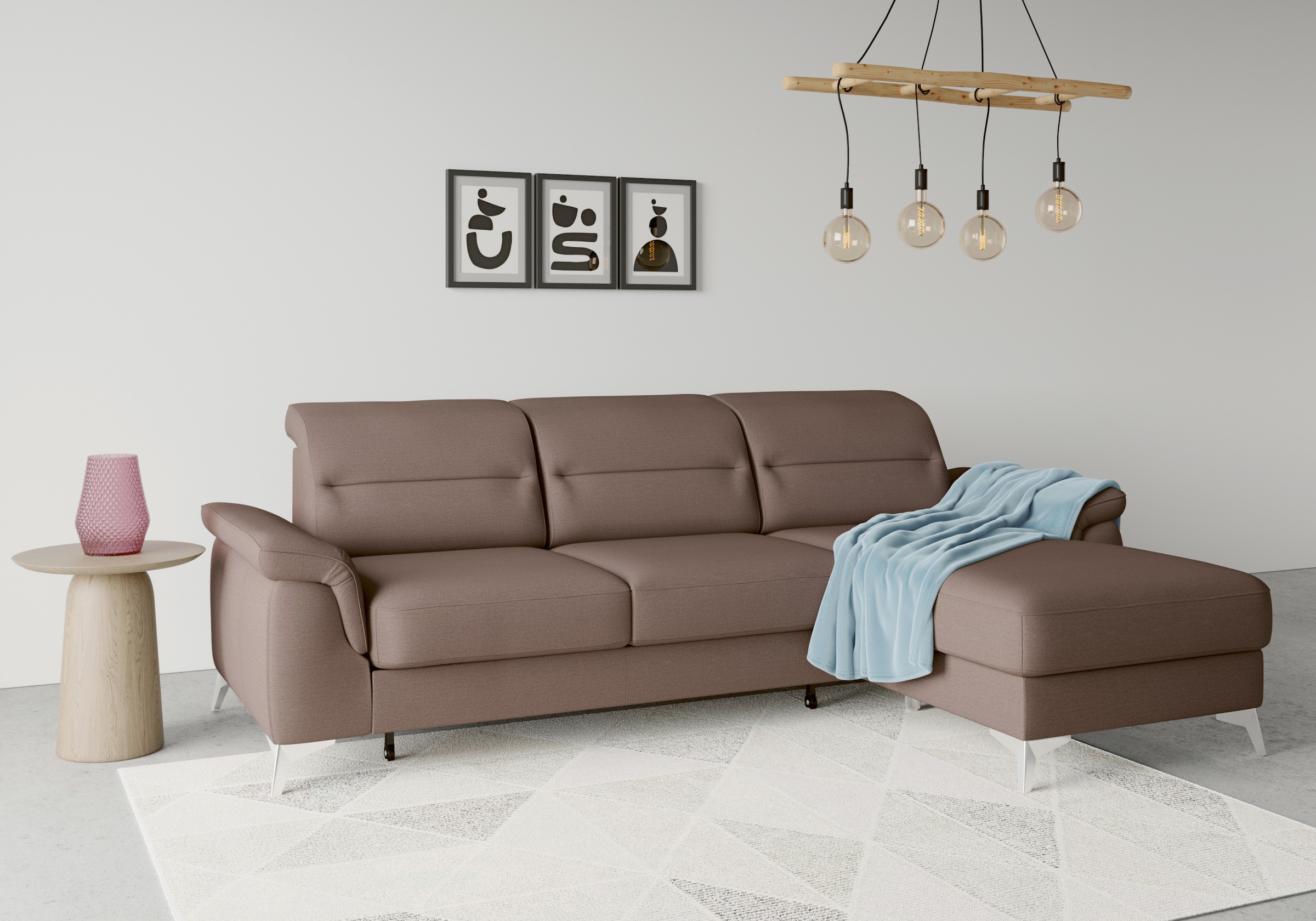 sit&more Ecksofa "Sinatra L-Form", mit Recamiere, optinal mit Kopfteilverst günstig online kaufen