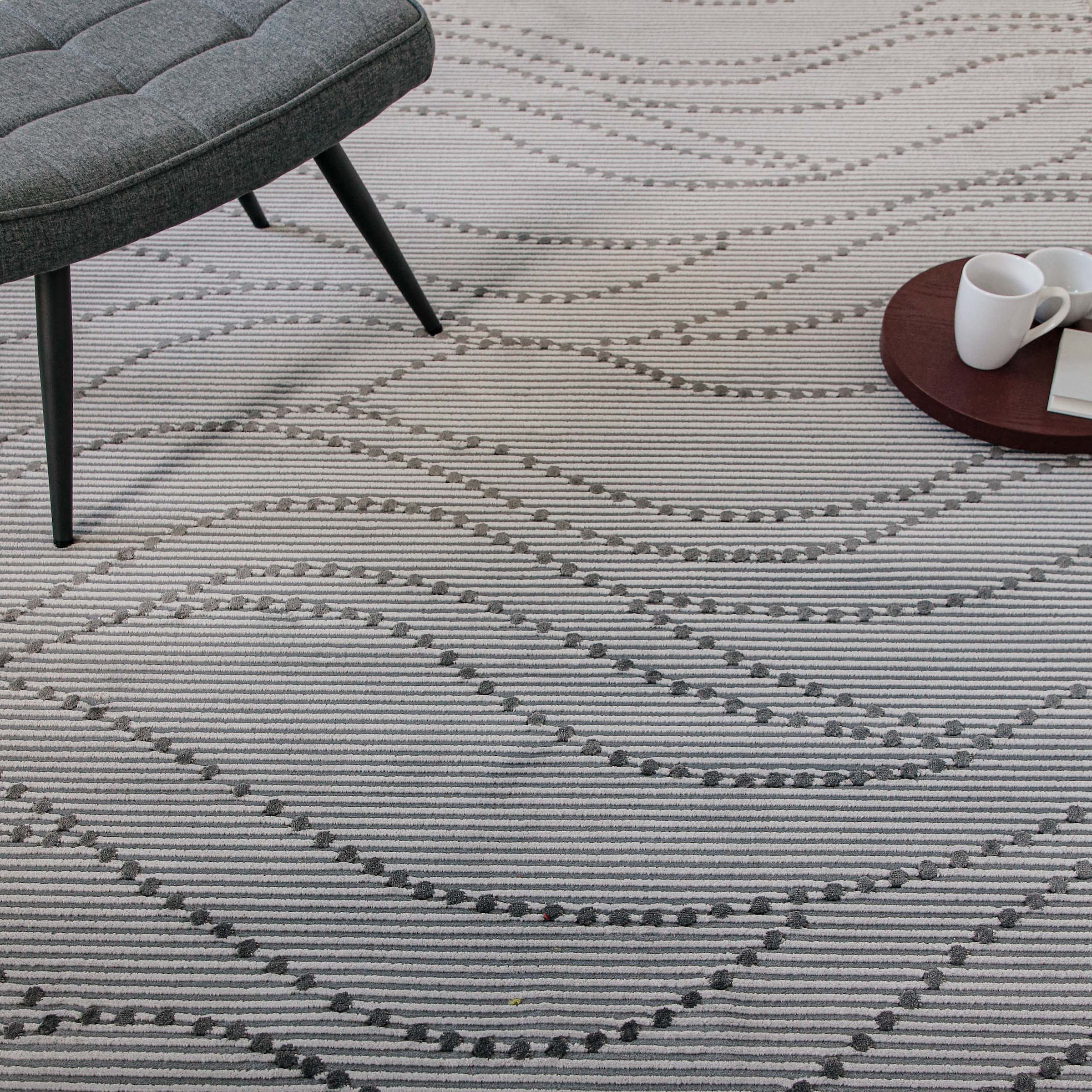 my home Teppich »Adlee«, rechteckig, 12 mm Höhe, Kurzflorteppich, gewebt, geometrisch, Wohnzimmer, modern, Punkte