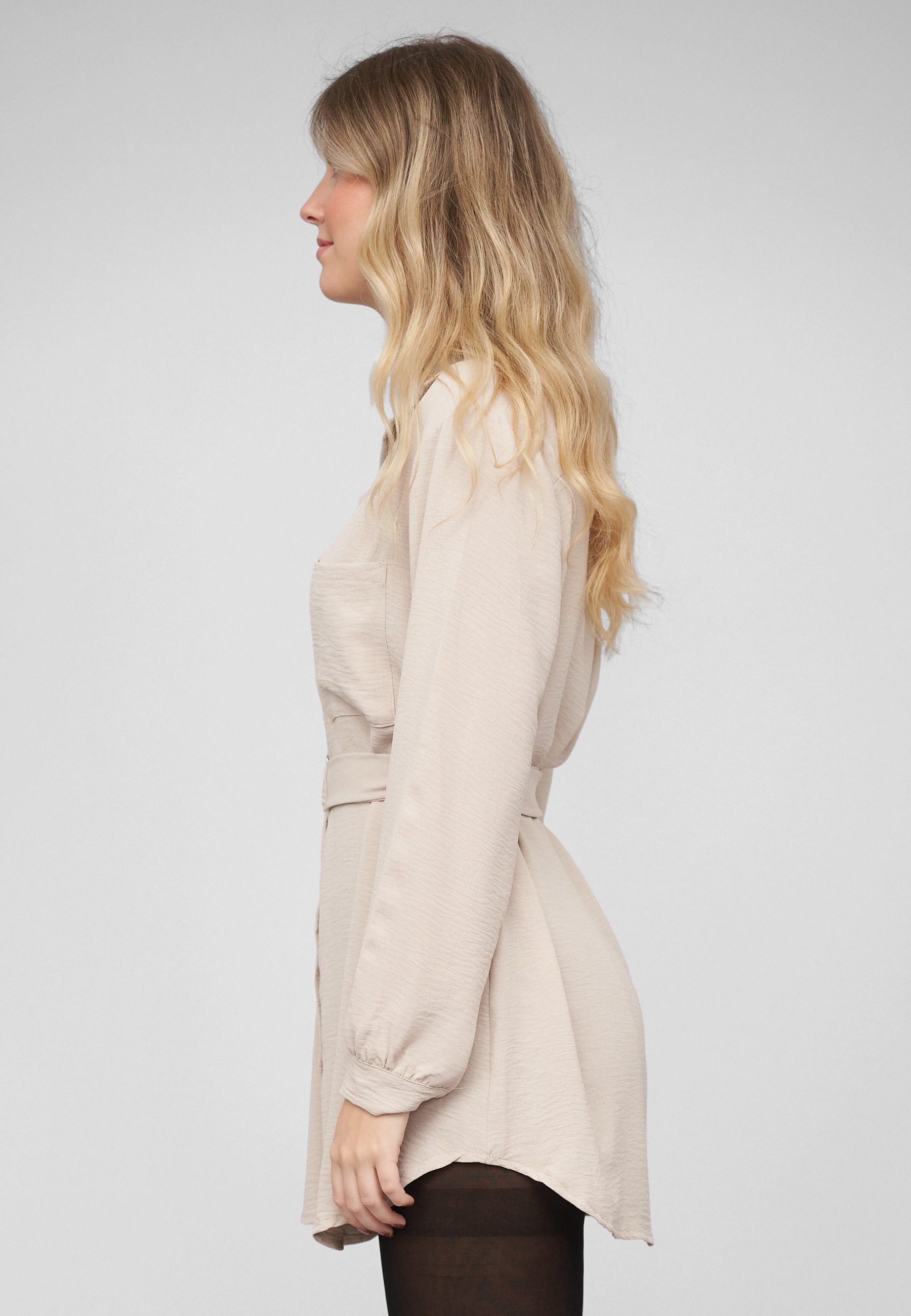CLOUD 5IVE A-Linien-Kleid »CLOUD 5IVE Longsleeve Dress with tie-belt« 1 tlg.