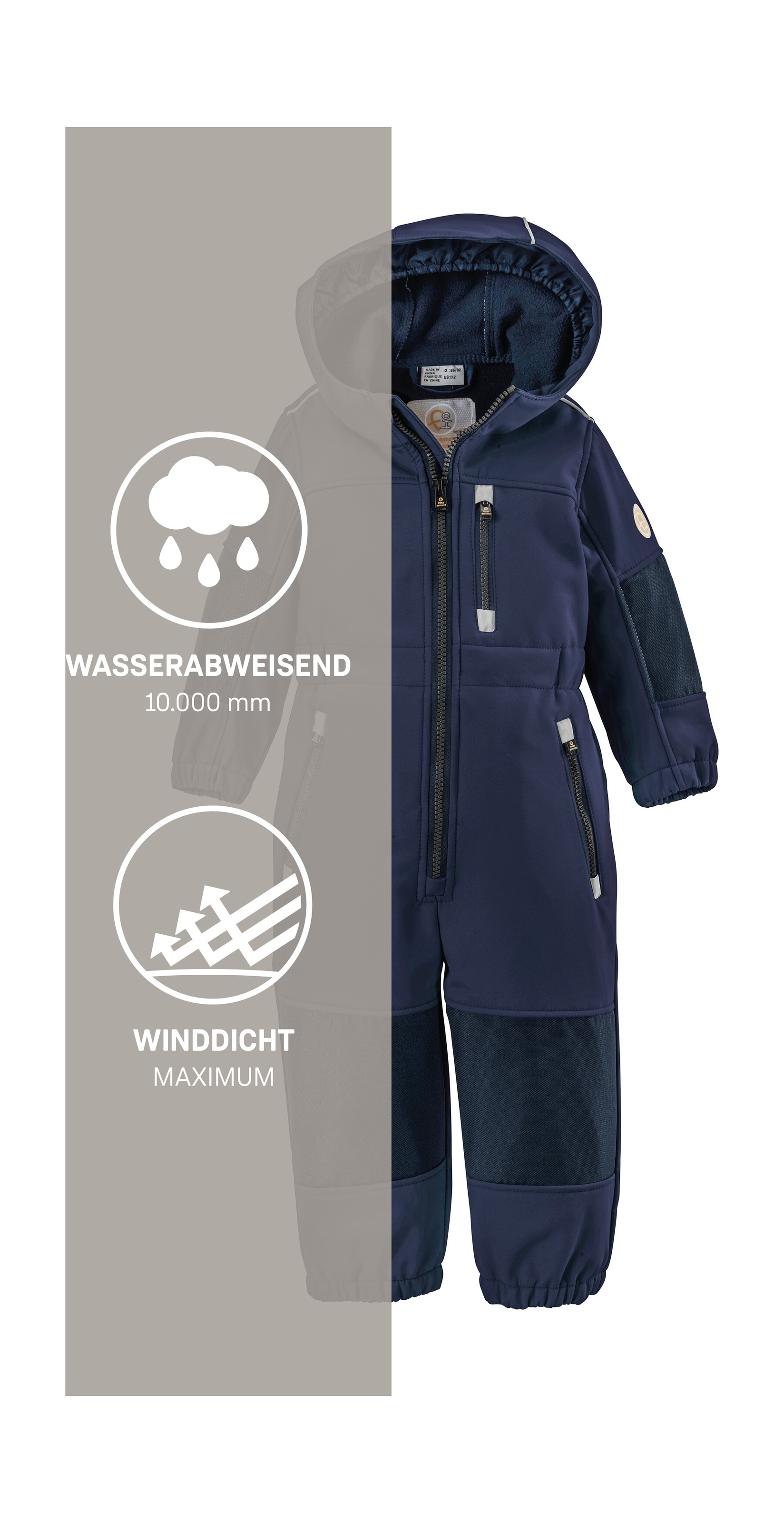 first instinct by killtec Overall »FIOW 35 MNS ONPC« Softshellanzug mit Fleece Innen, wasserabweisend, winddicht