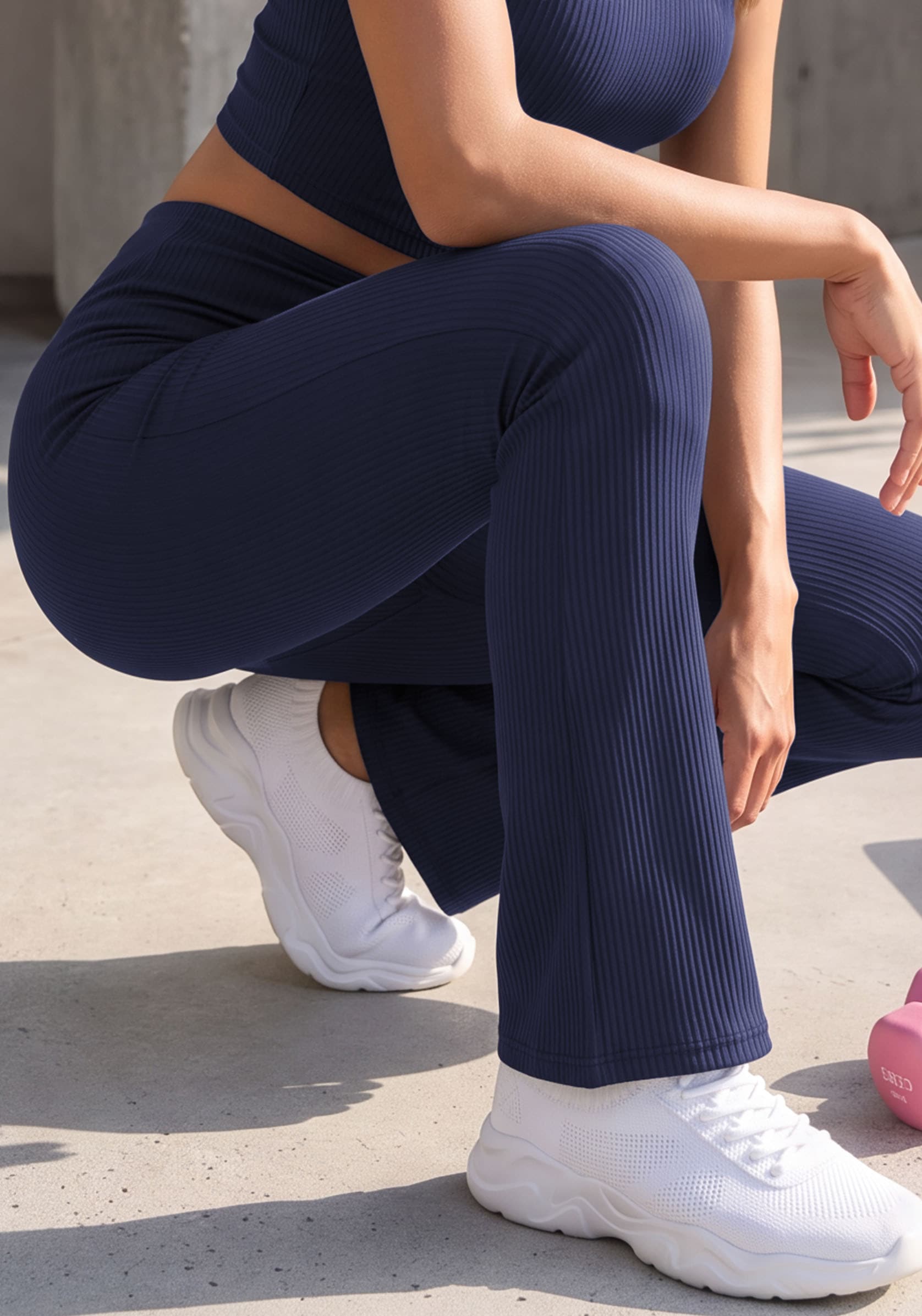 LASCANA ACTIVE Funktionsleggings  aus softer Ripp-Ware
