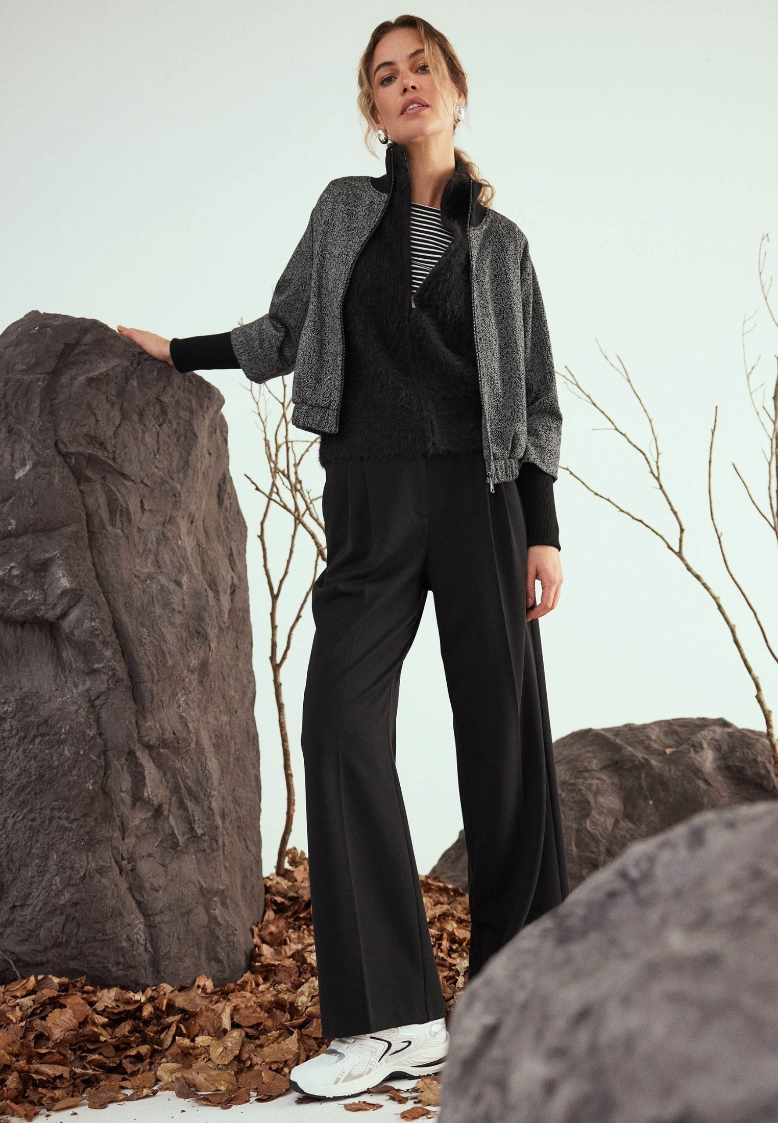 Zero Stoffhose »zero Damen Stoffhose mit Bügelfalte 30 Inch«, Falten