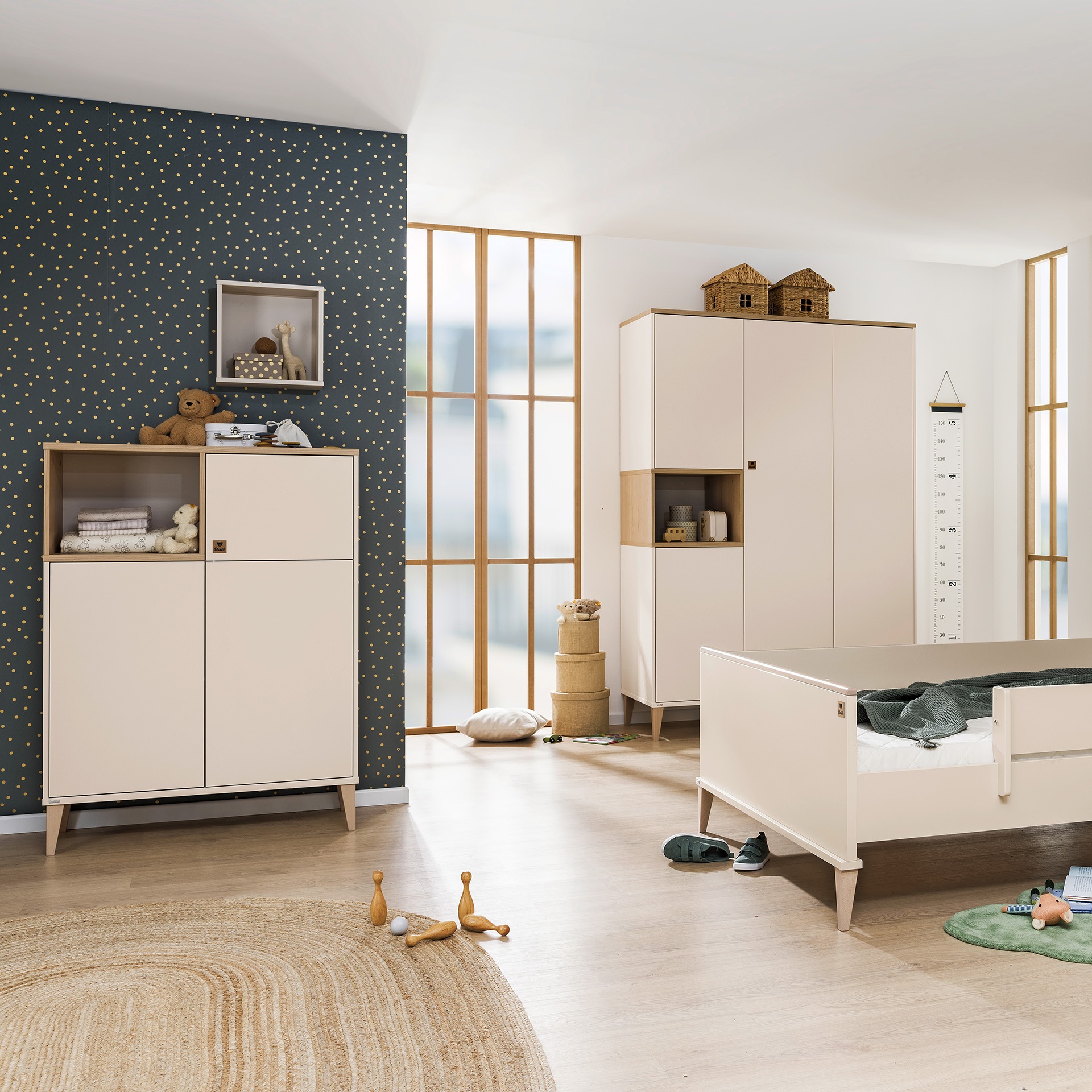 PAIDI Highboard »MILA & BEN Steiff by PAIDI«, moderne grifflose Ausführung mit zwei Türen