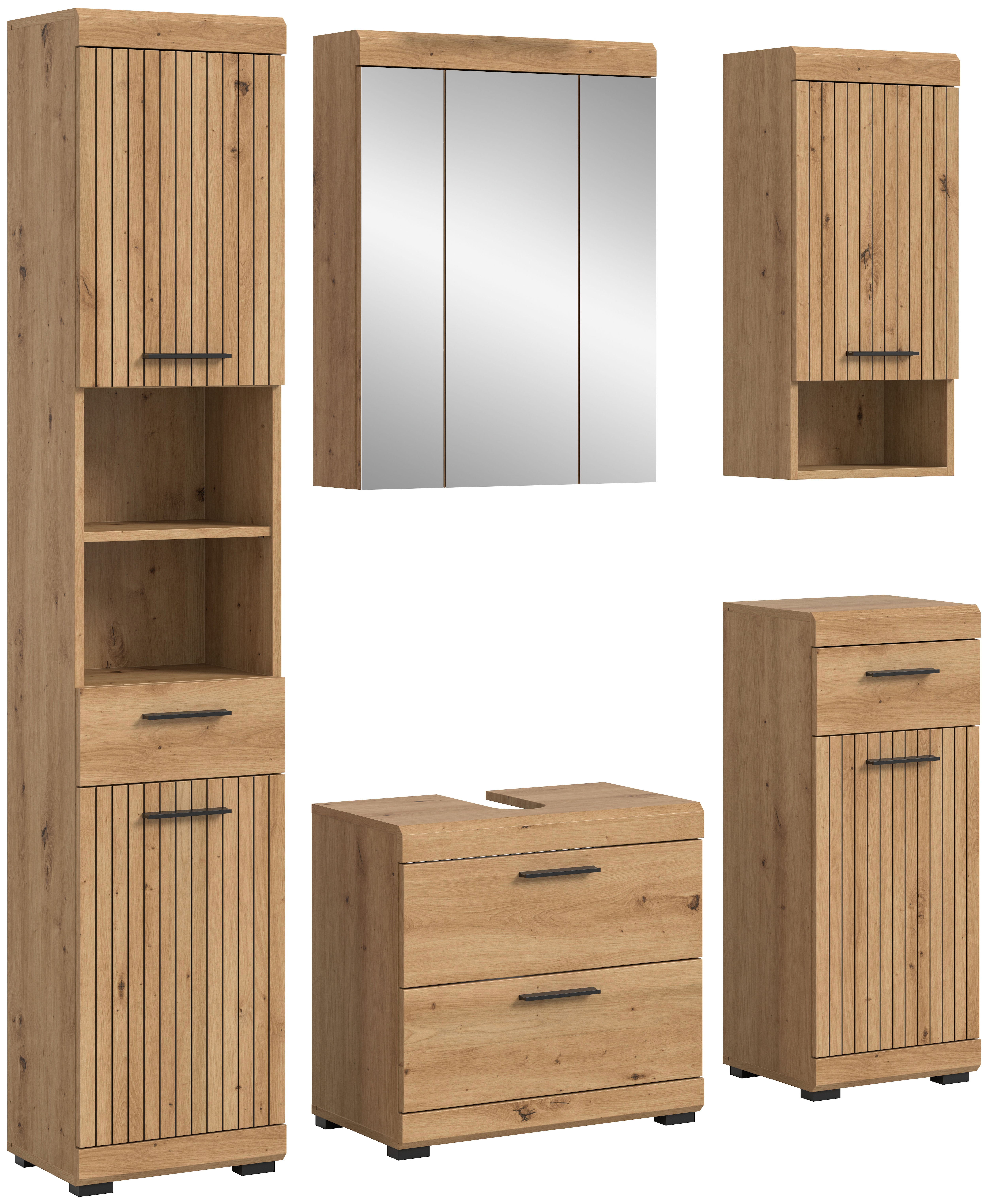 welltime Badmöbel-Set "SIENA, 5 teilig, bestehend aus:" Set, TOPSELLER, 5 Stk. tlg.