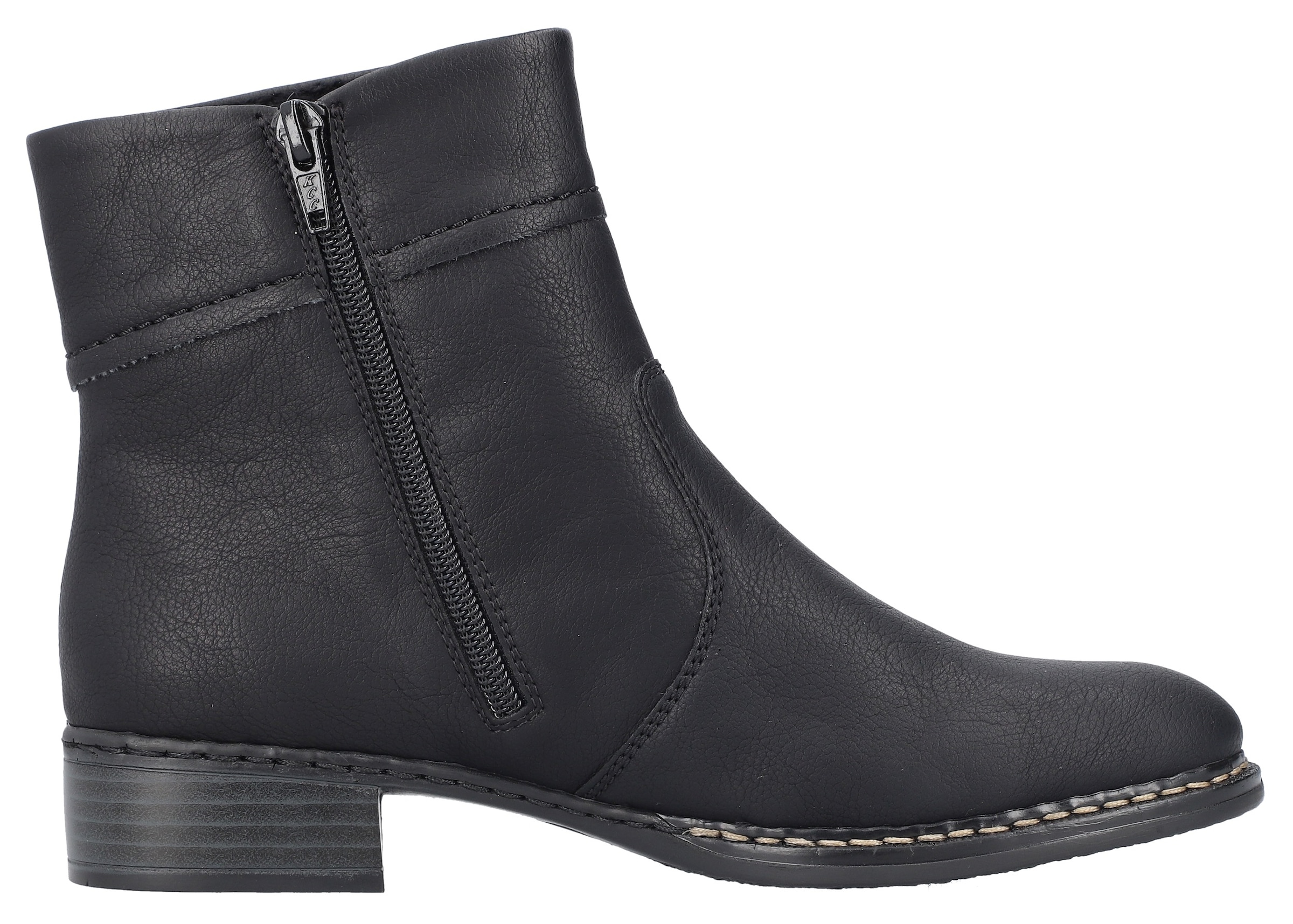 Rieker Stiefelette, Boots, Ankleboots, Blockabsatz, mit praktischem Innenreißverschluss