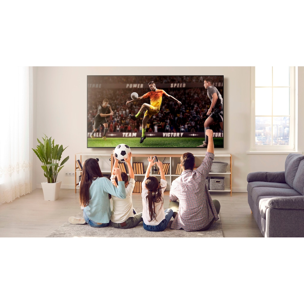 TCL QLED-Fernseher »75C631X1«, 189 cm/75 Zoll, 4K Ultra HD, Smart-TV-Google TV, HDR Premium, Dolby Atmos, HDMI 2.1, Metallgehäuse, ONKYO-Sound