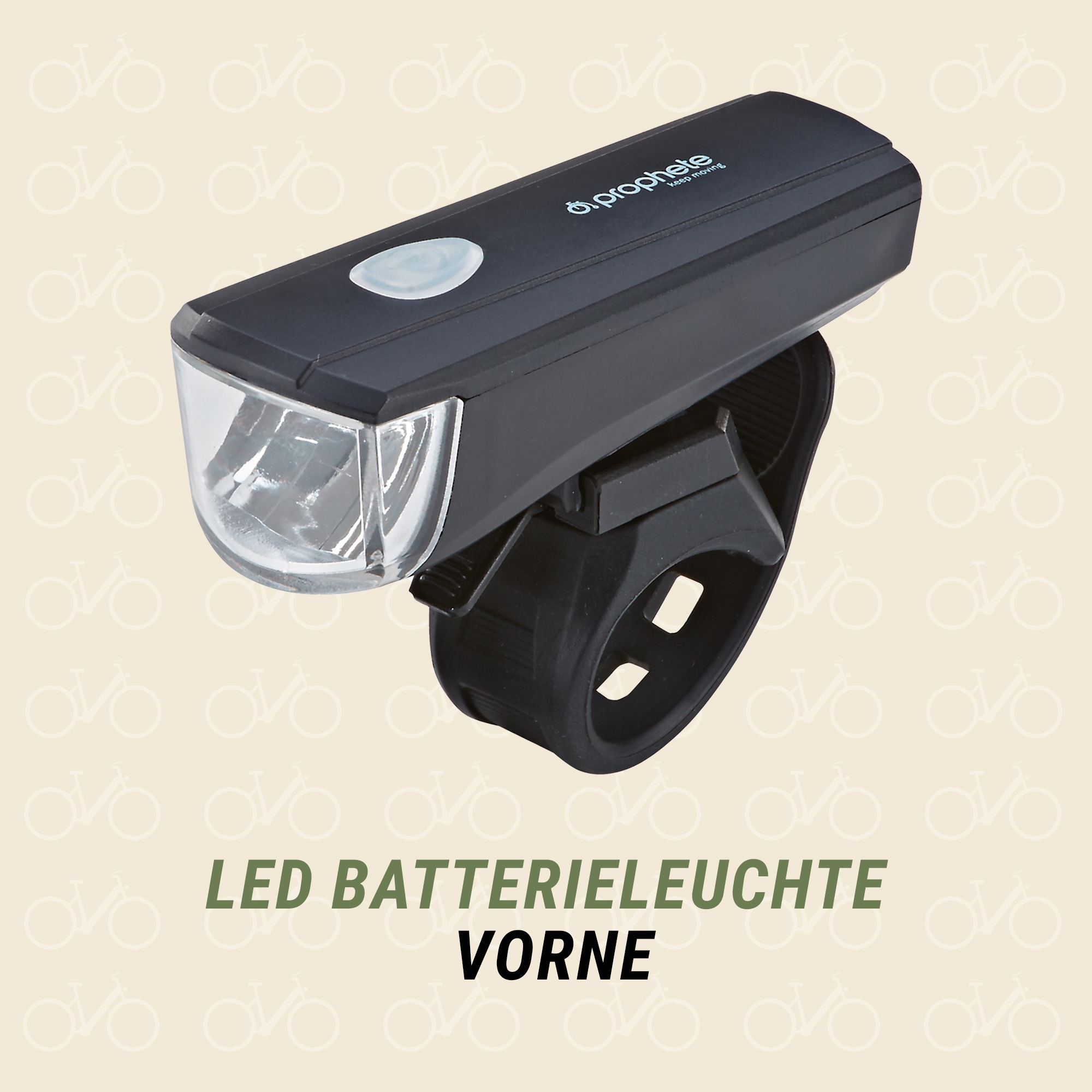 Prophete Fahrradbeleuchtung »LED Batteriebeleuchtungsset 15 Lux«