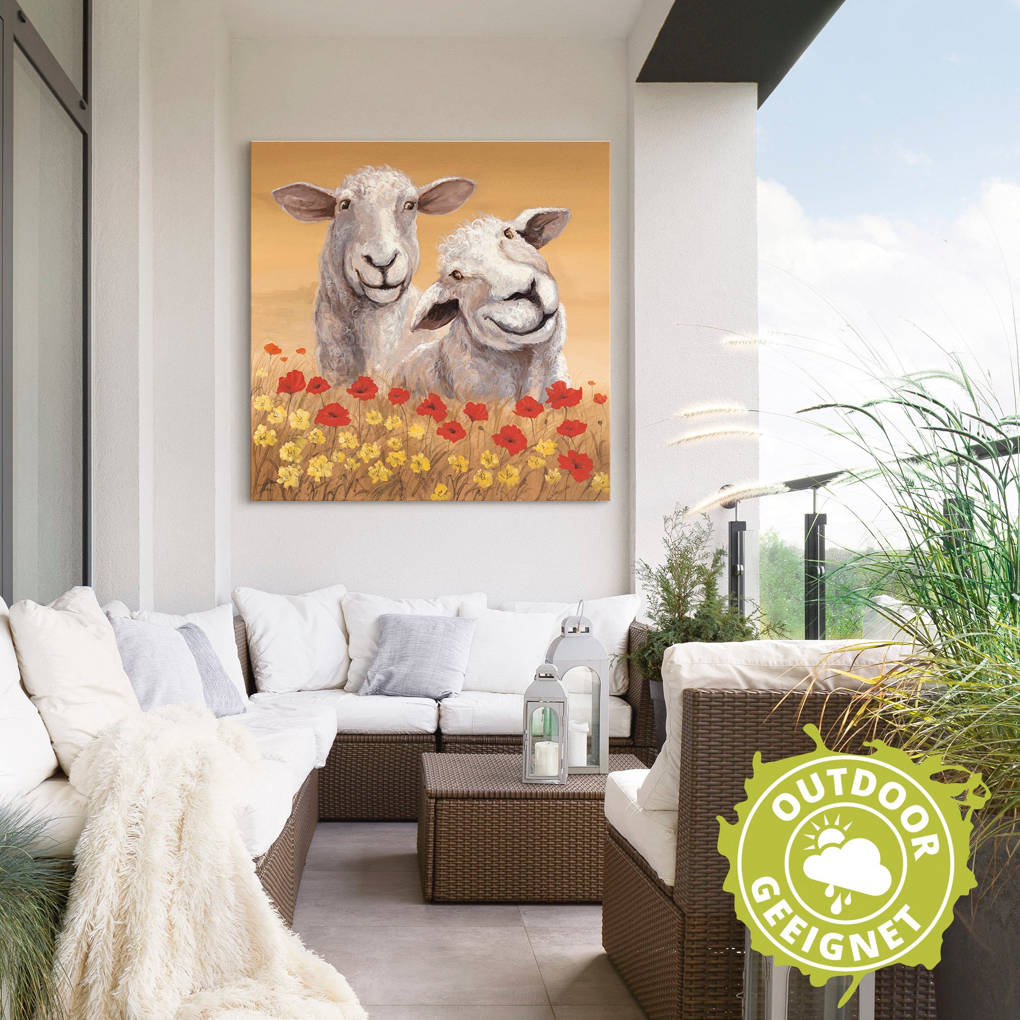 Artland Wandbild »Schafe«, Haustiere, (1 St.), als Alubild, Outdoorbild, Leinwandbild, Poster in verschied. Größen