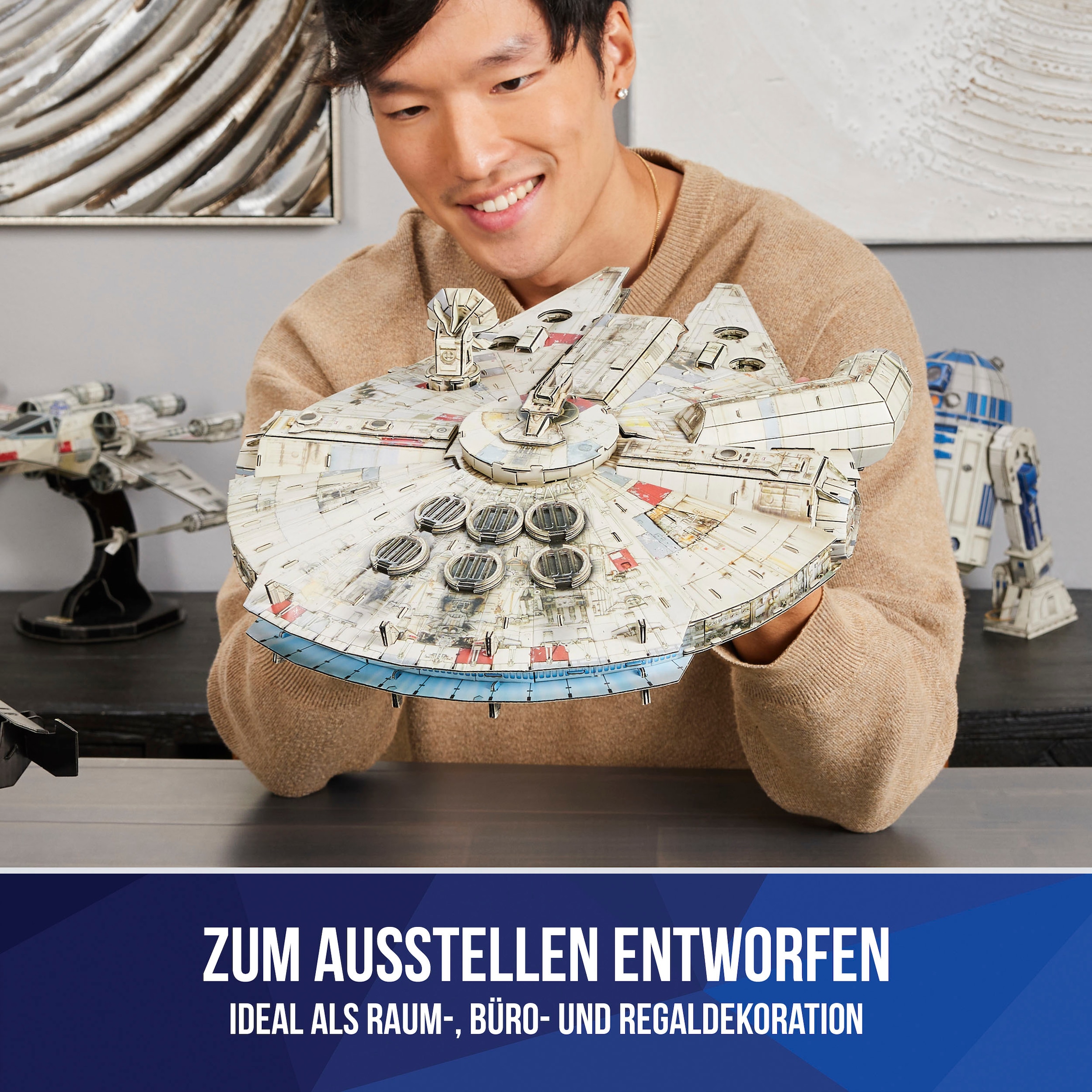 Spin Master 3D-Puzzle »4D Build - Star Wars - Millennium Falcon Raumschiff«