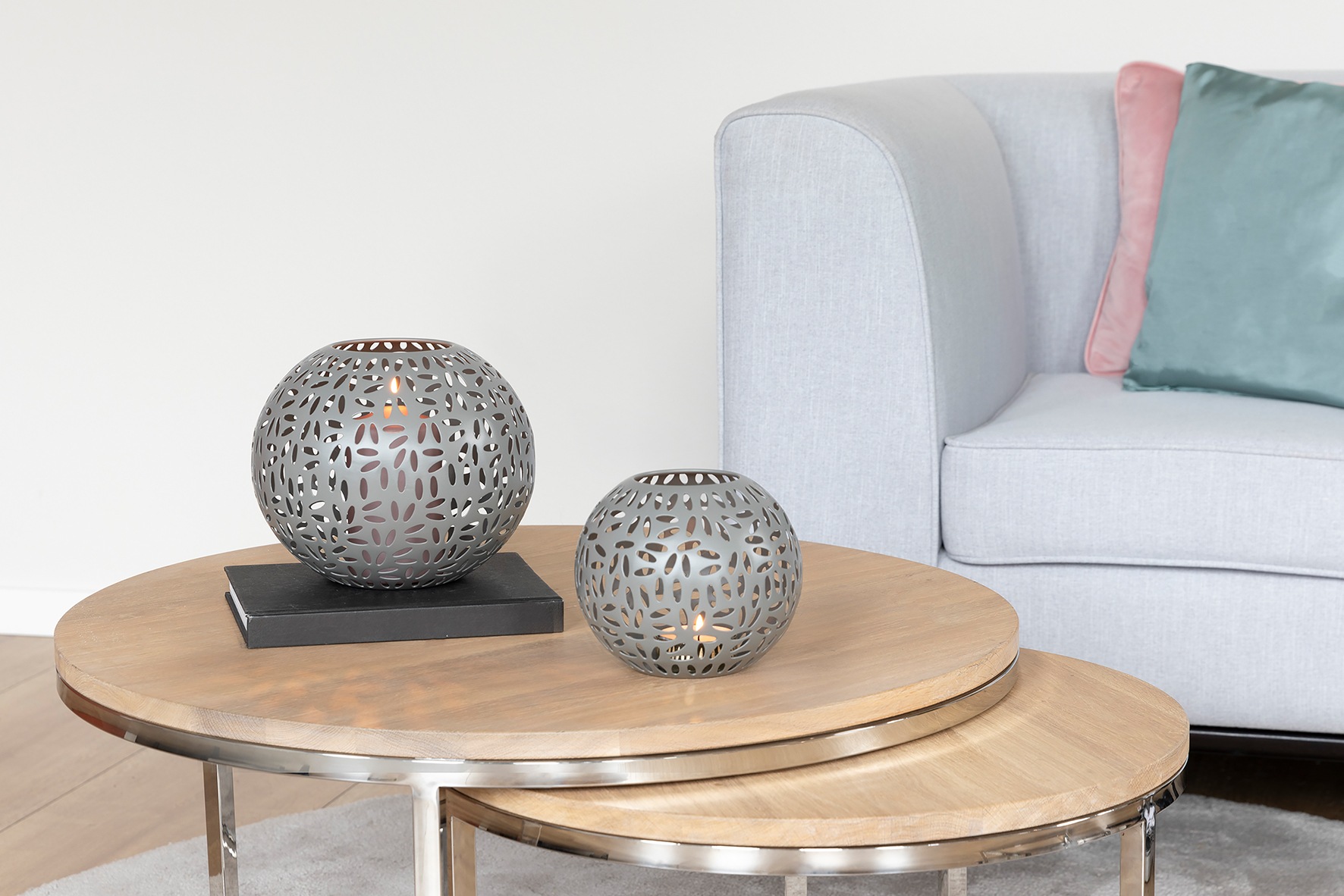 Fink Windlicht "DARIA" Kerzenhalter aus Eisen, pulverbeschichtet, mit Cut-O günstig online kaufen