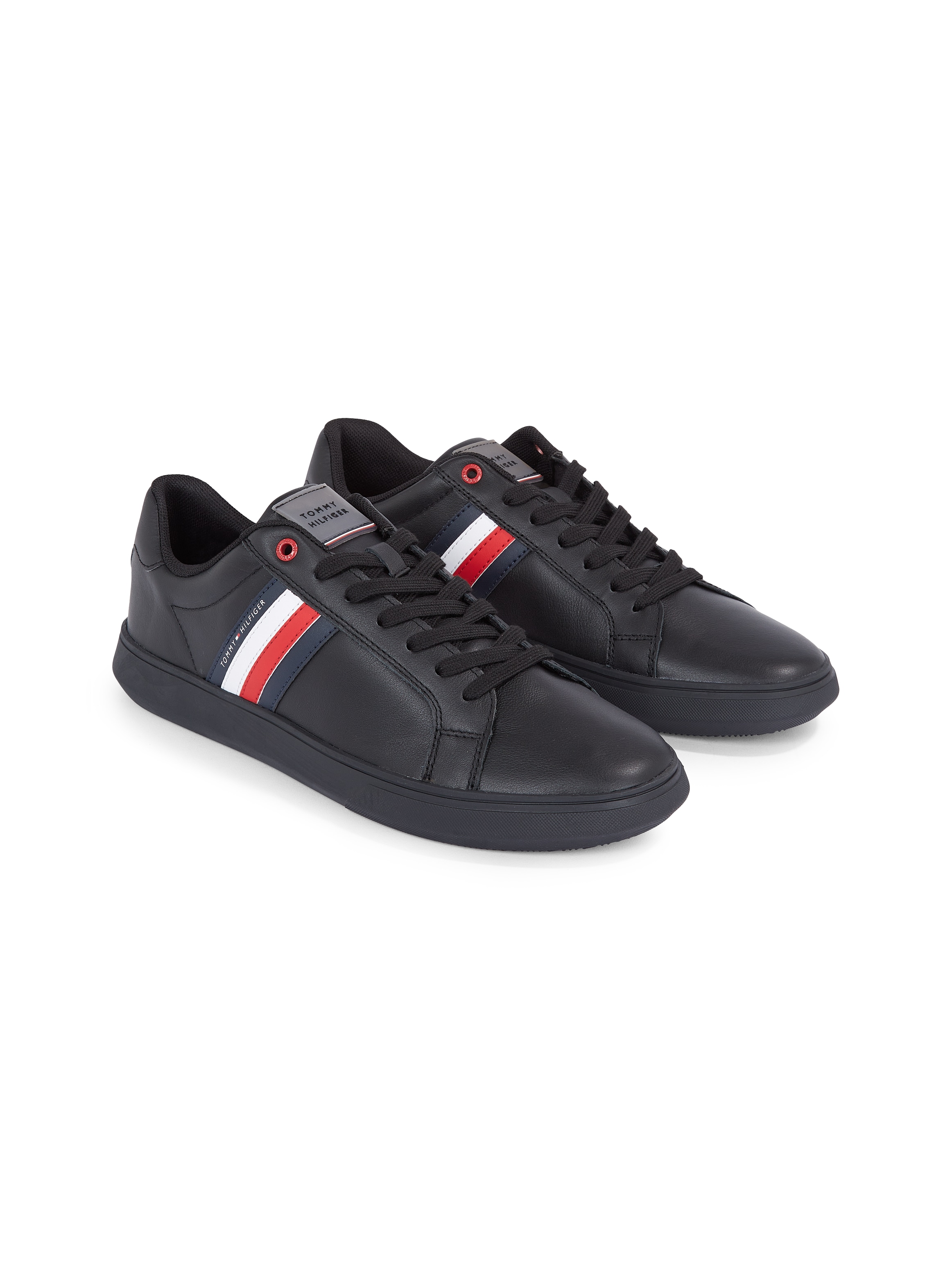 Tommy Hilfiger Sneaker "ESSENTIAL LEATHER CUPSOLE", mit typischen Streifen, günstig online kaufen