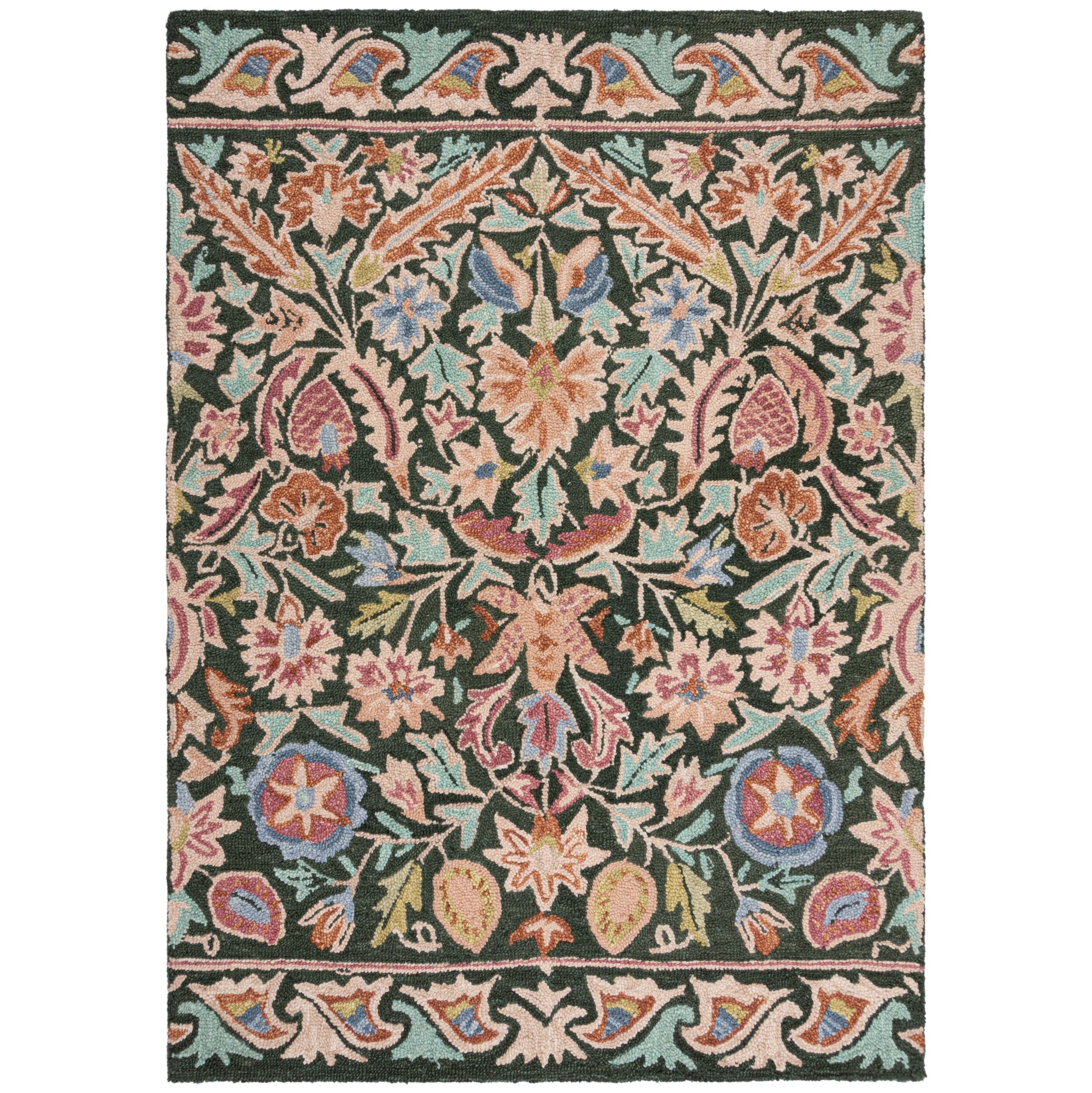 FLAIR RUGS Wollteppich »ANGELINA« rechteckig 8 mm Höhe Florales Muster, 100% Wolle