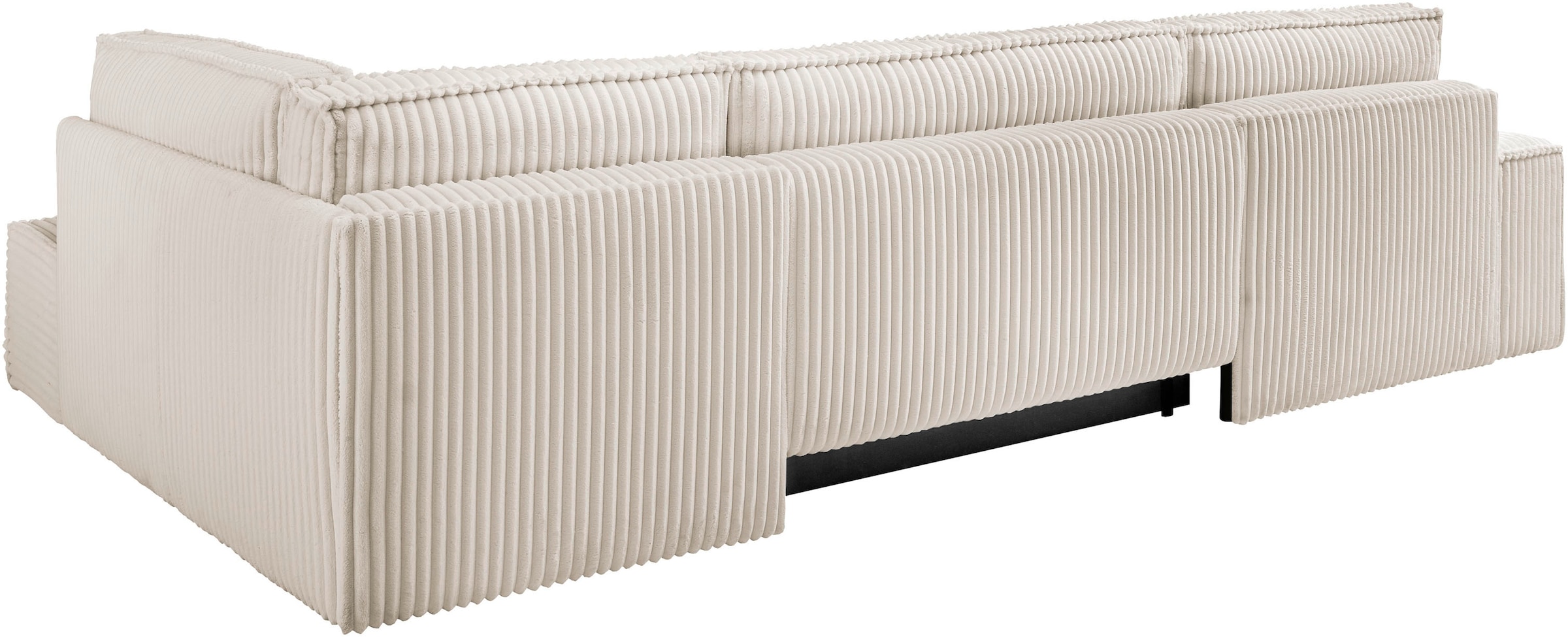 andas Wohnlandschaft »FINNLEY U-Form XXL 329 cm, Schlafsofa, Schlaffunktion m. Bettkasten«, (194/139 cm), Bouclé, Struktur und Cord