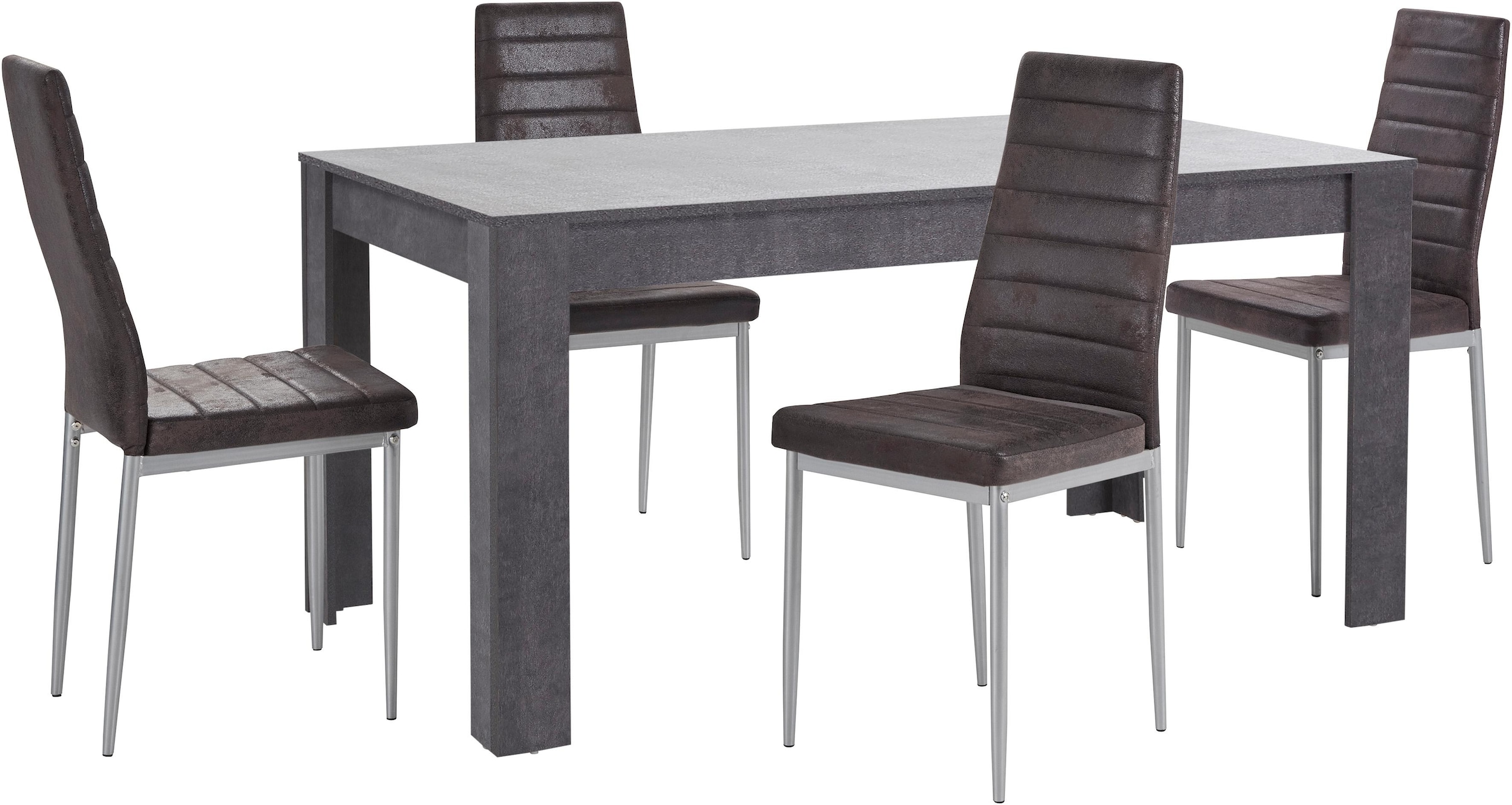 INOSIGN Essgruppe "Lynn160/Kate", (Set, 5 tlg.), Tisch mit 4 Stühlen