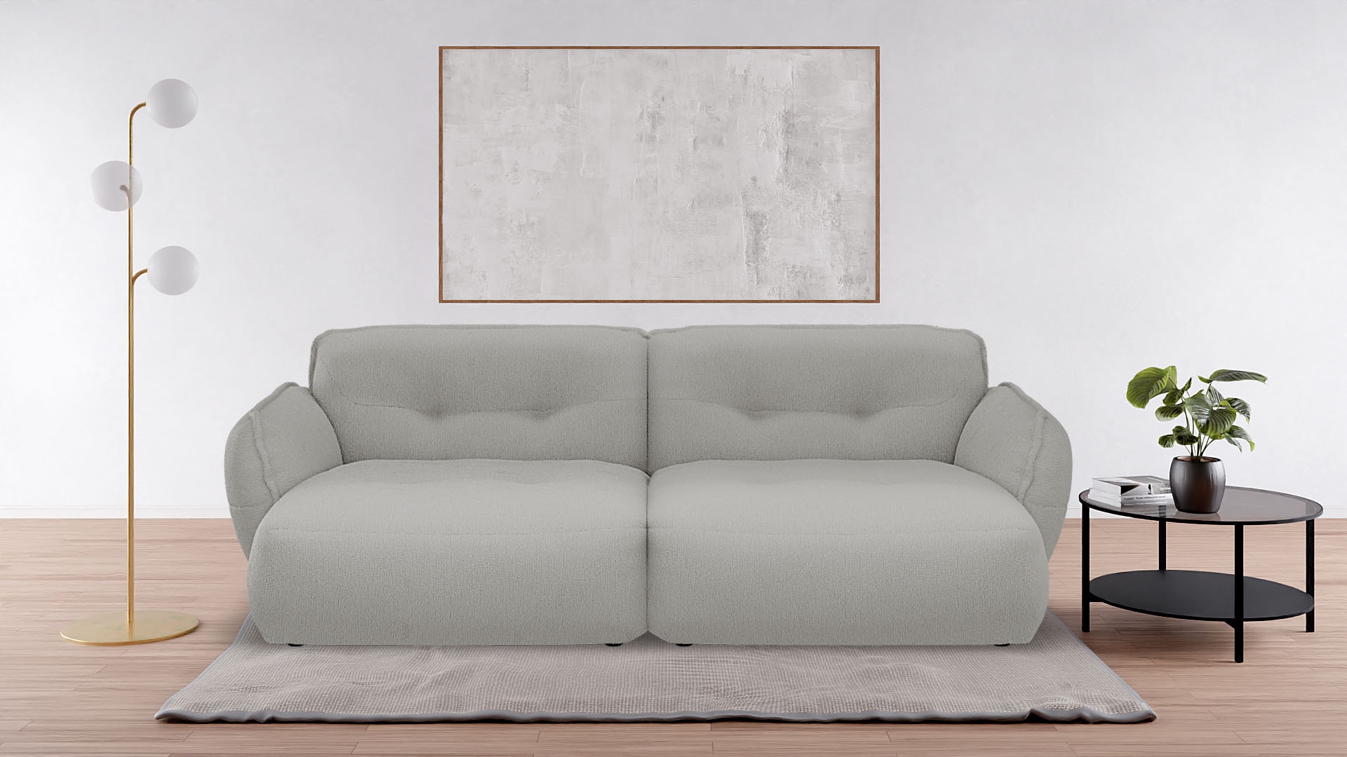 Big-Sofa »Be Fluffy«, Softes Sitzgefühl, moderne Kedernaht, hochwertiger Bezug