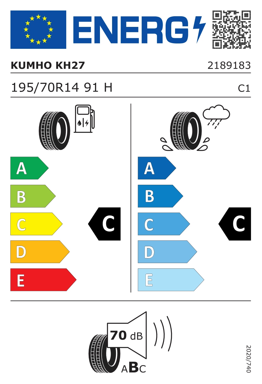 Kumho Sommerreifen »EcoWing ES01 KH27«, (1 St.), 195/70 R14 91H online  kaufen | BAUR