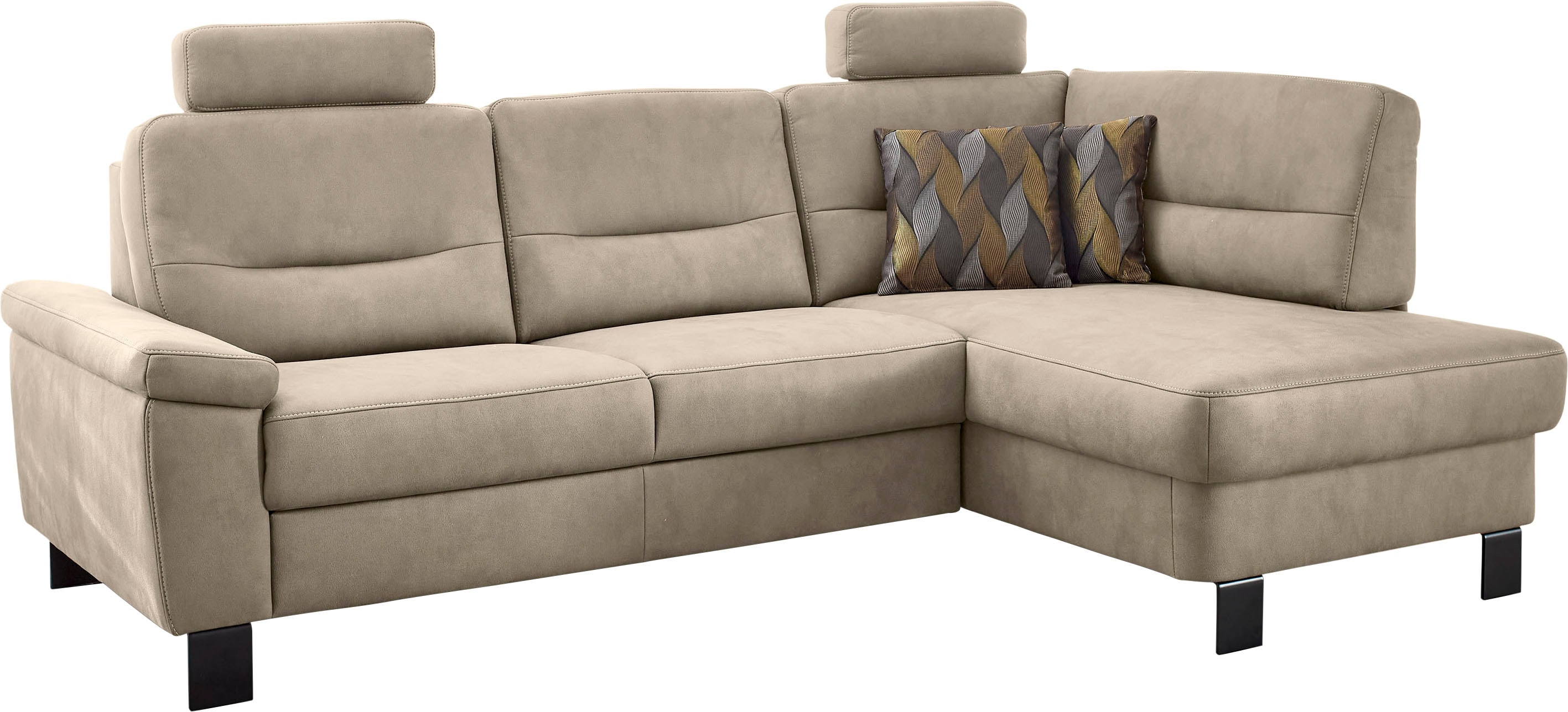Die PlanBar Ecksofa "PP-PF23172 L-Form, Breite 244 cm" Eckgarnitur mit besonders kleinem Stellmaß ca. 160 x 244 cm