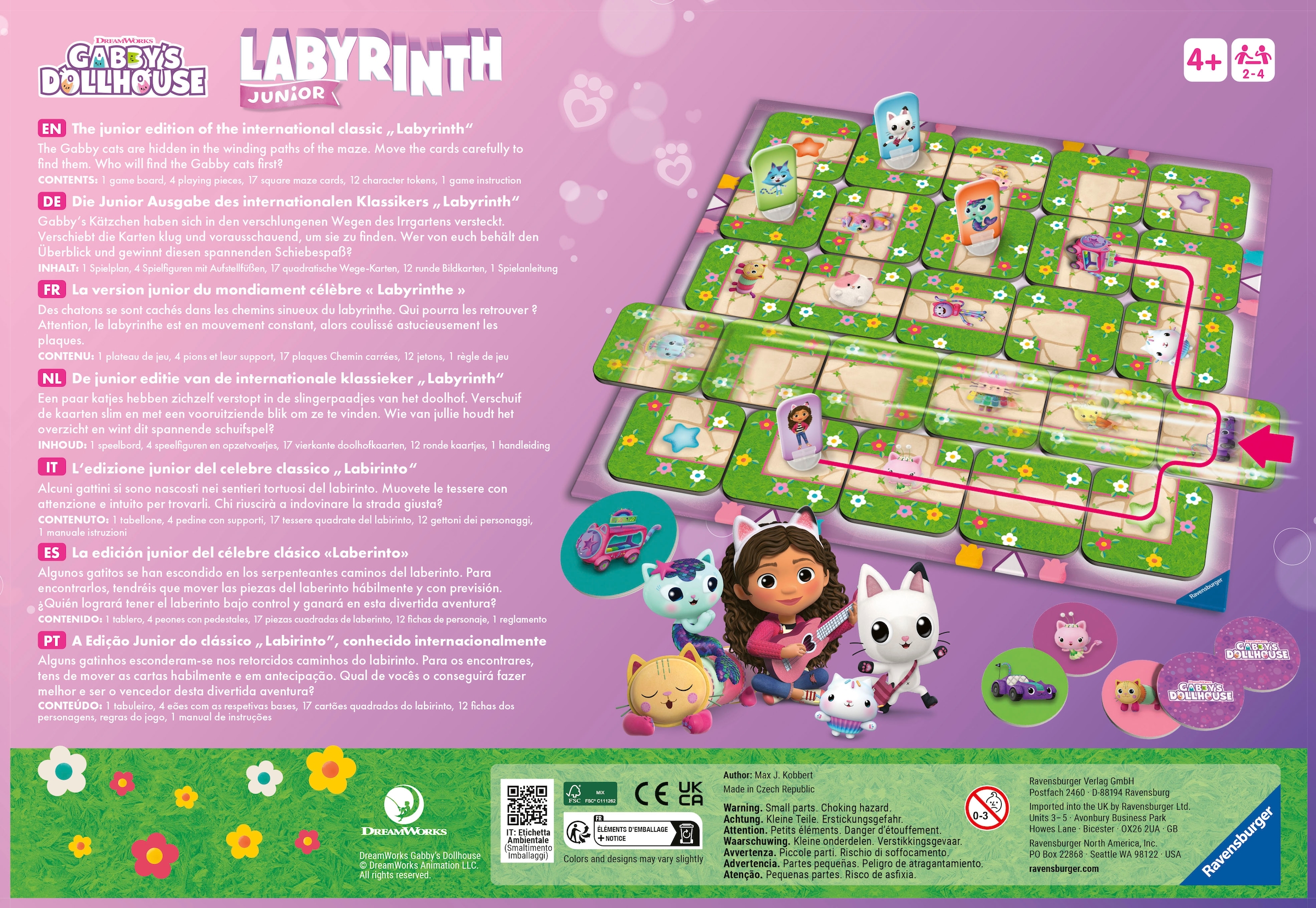 Ravensburger Spiel »Gabby's Dollhouse Junior Labyrinth«, Made in Europe, FSC® - schützt Wald - weltweit