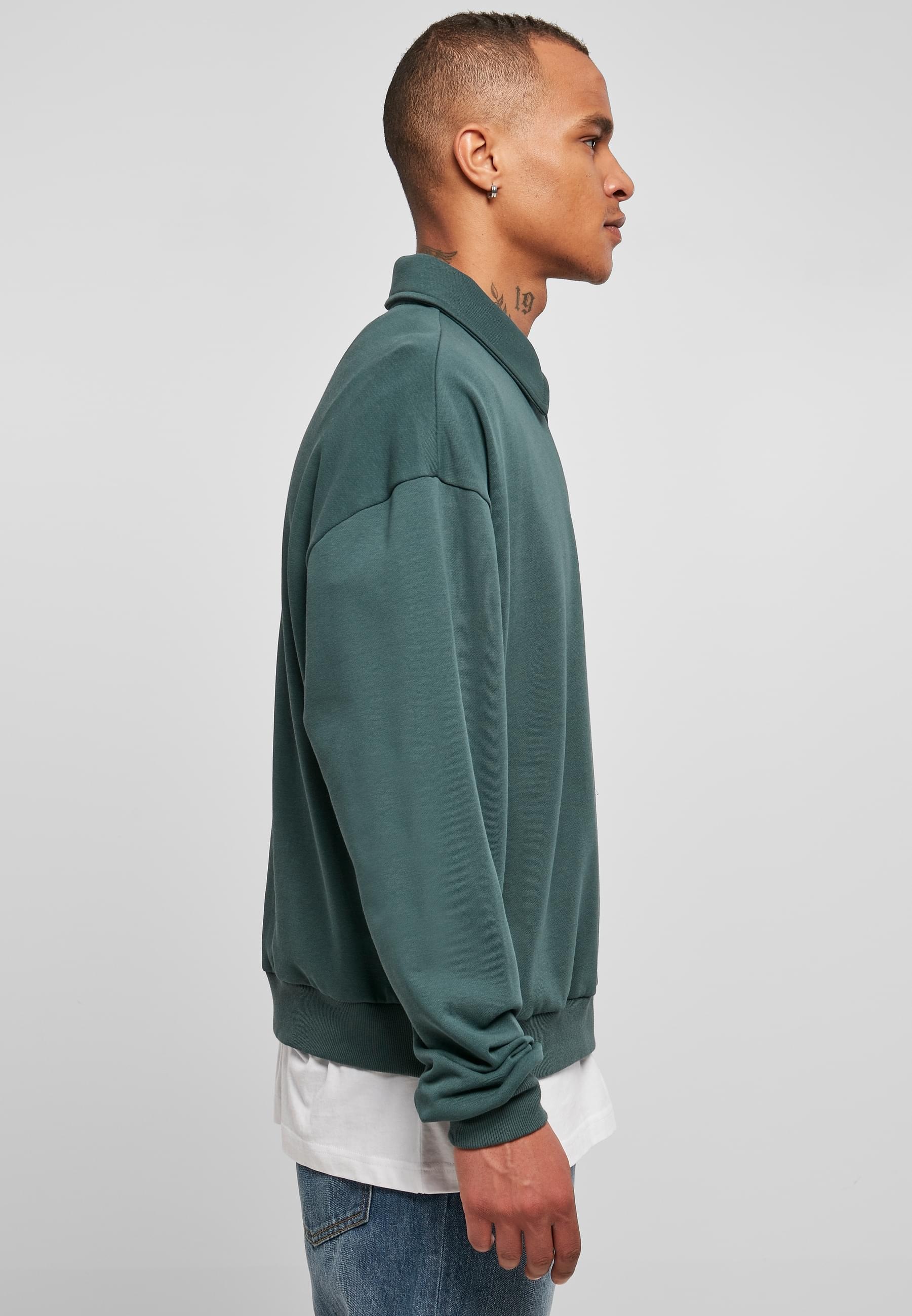 URBAN CLASSICS Rundhalspullover »Urban Classics Herren Shirt Collar Crew«, (1 tlg.)