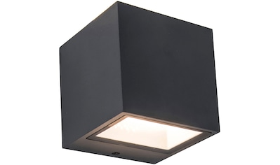 AEG LED Außen-Wandleuchte »Daveen«, 1 flammig-flammig, 7 x 14 x 7 cm, 520 lm,  warmweiß, IP54, Alu-Druckguss/Glas, anthrazit | BAUR