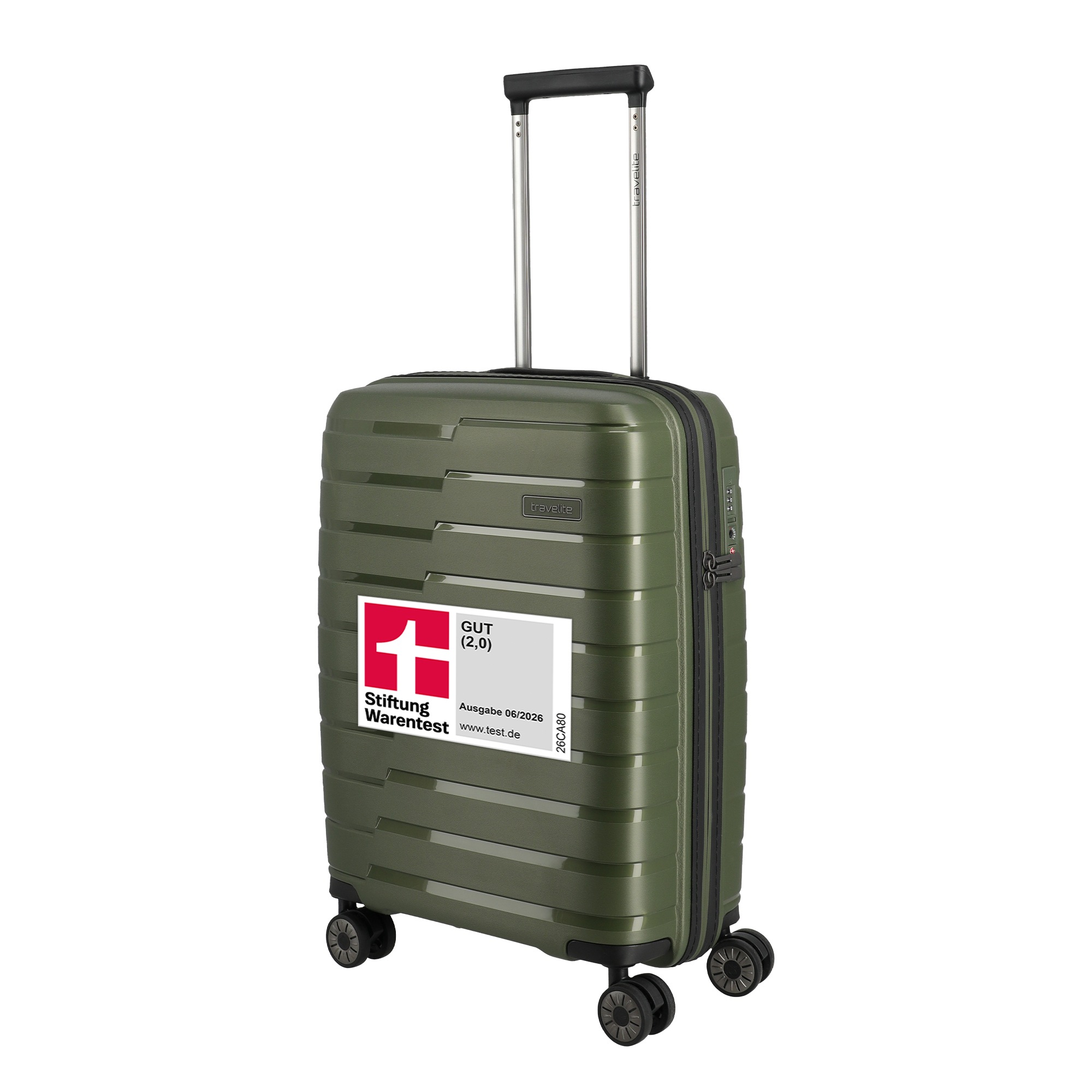travelite "AIR BASE Reisekoffer Hartschale" 37 l 4 Rollen widerstandsfähiges Material und cleverer Innenaufteilung