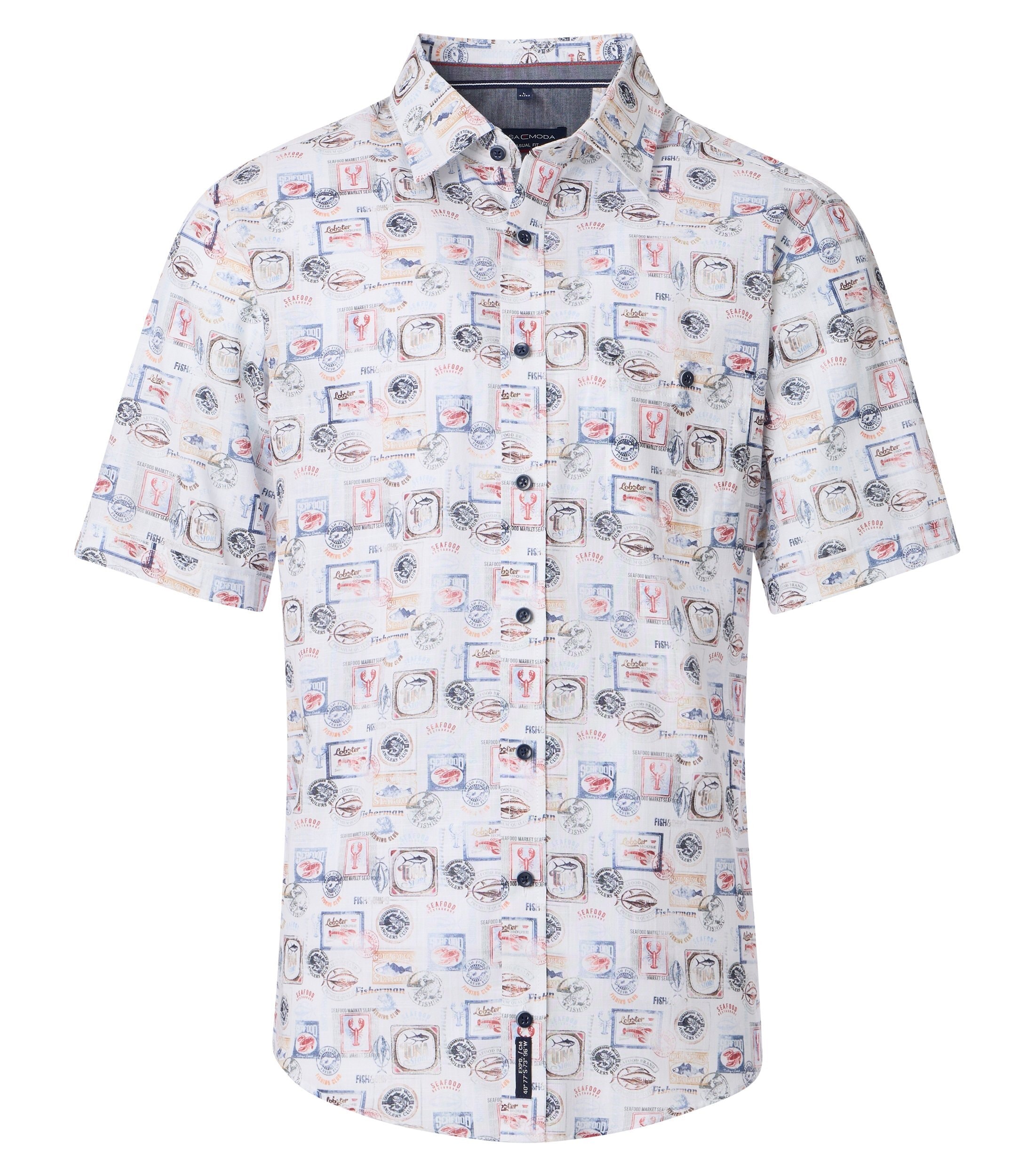 CASAMODA "CASAMODA Freizeithemd Kurzarm Print"