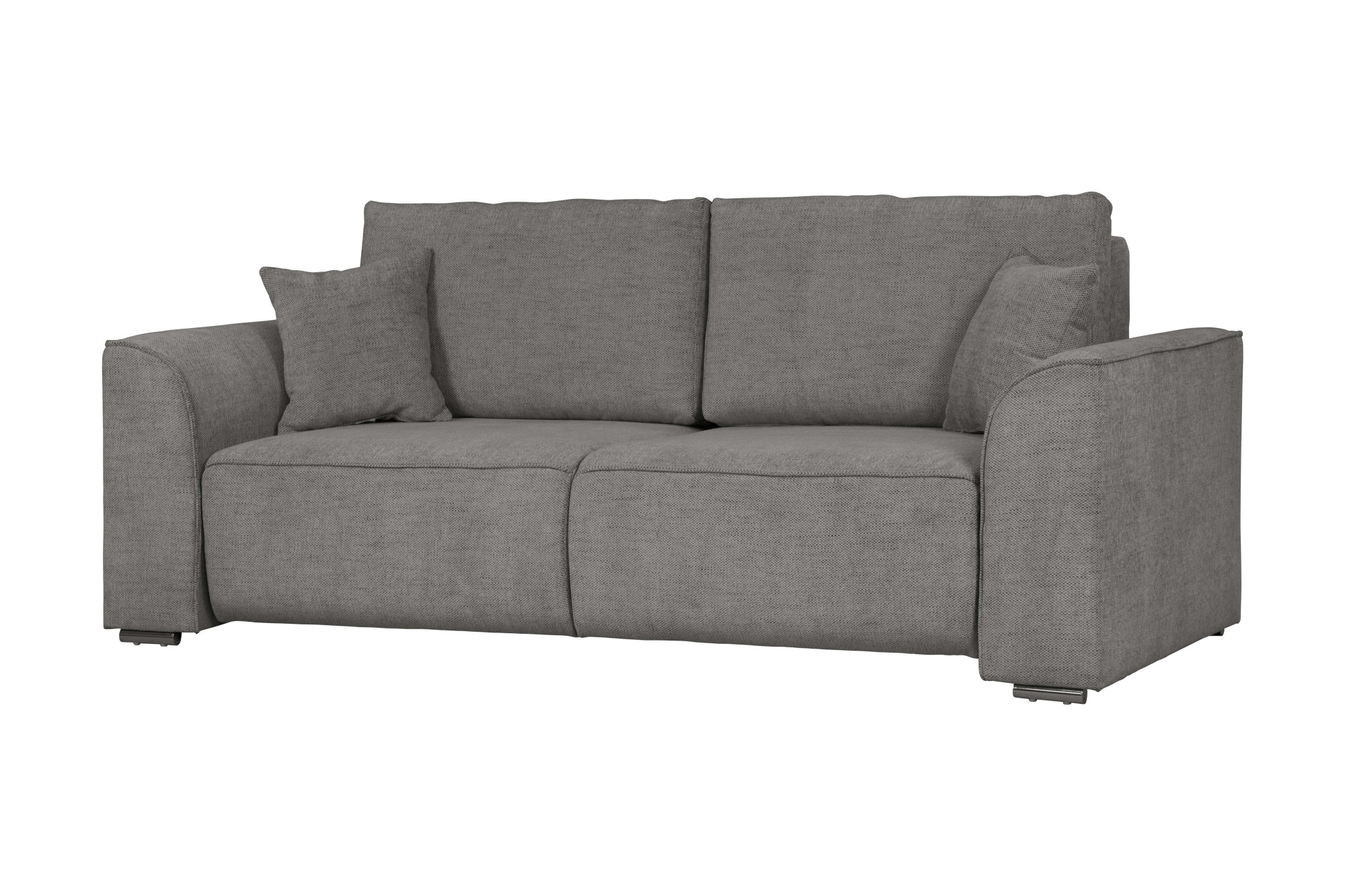 INOSIGN 2-Sitzer »BEATRICE, erhältlich in trendigen Stoffoptionen, B/T/H: 143/73/92 cm«, In hochwertiger Verarbeitung, incl. 2 großen Zierkissen in Korpusfarbe
