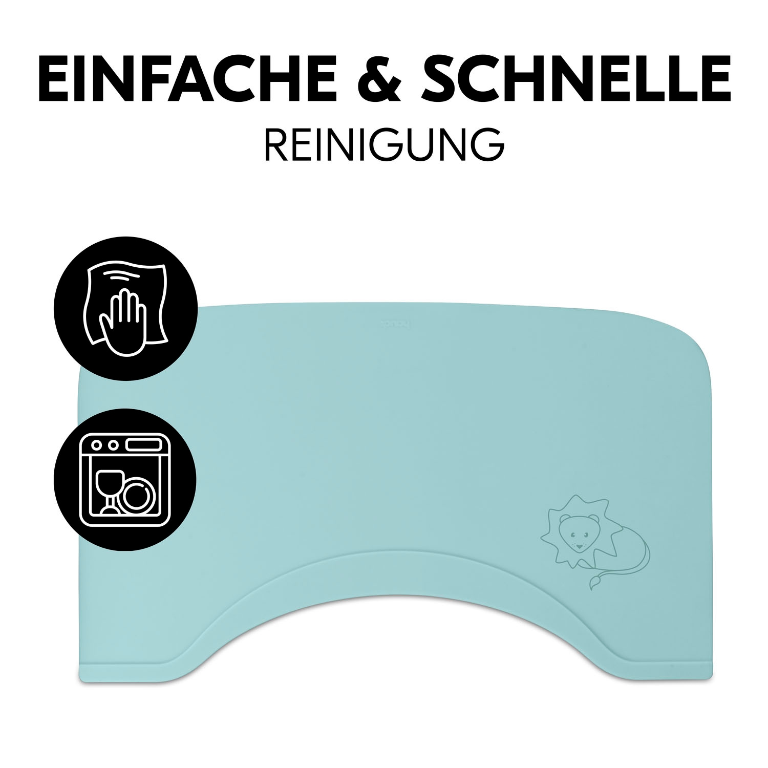 Hauck Platzset »Highchair Wooden Tray Mat, Lion Mint« für Hochstuhl-Essbretter