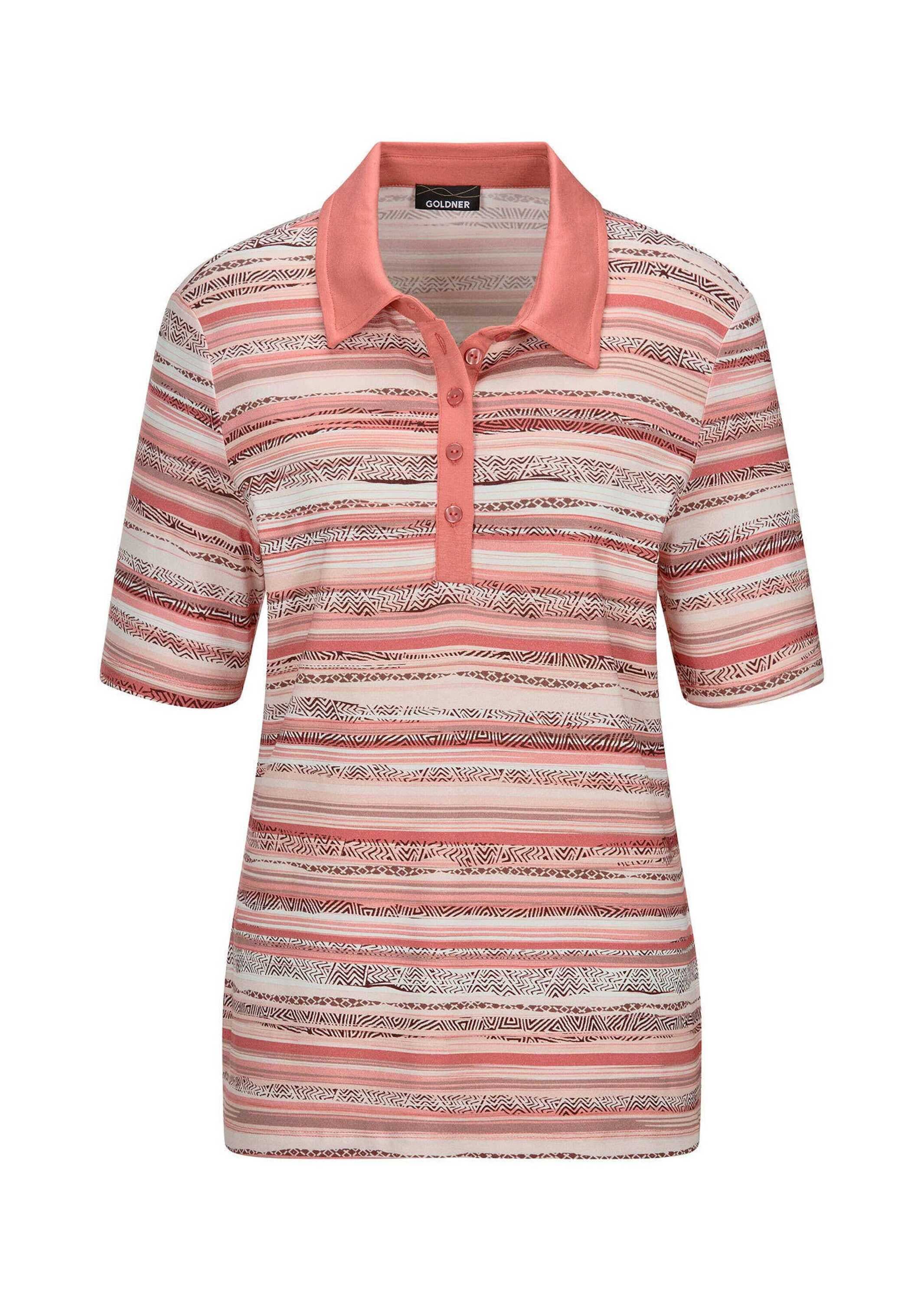 GOLDNER Print-Shirt "Kurzgröße Jerseyshirt mit Ethno-Design" stretchbequeme günstig online kaufen