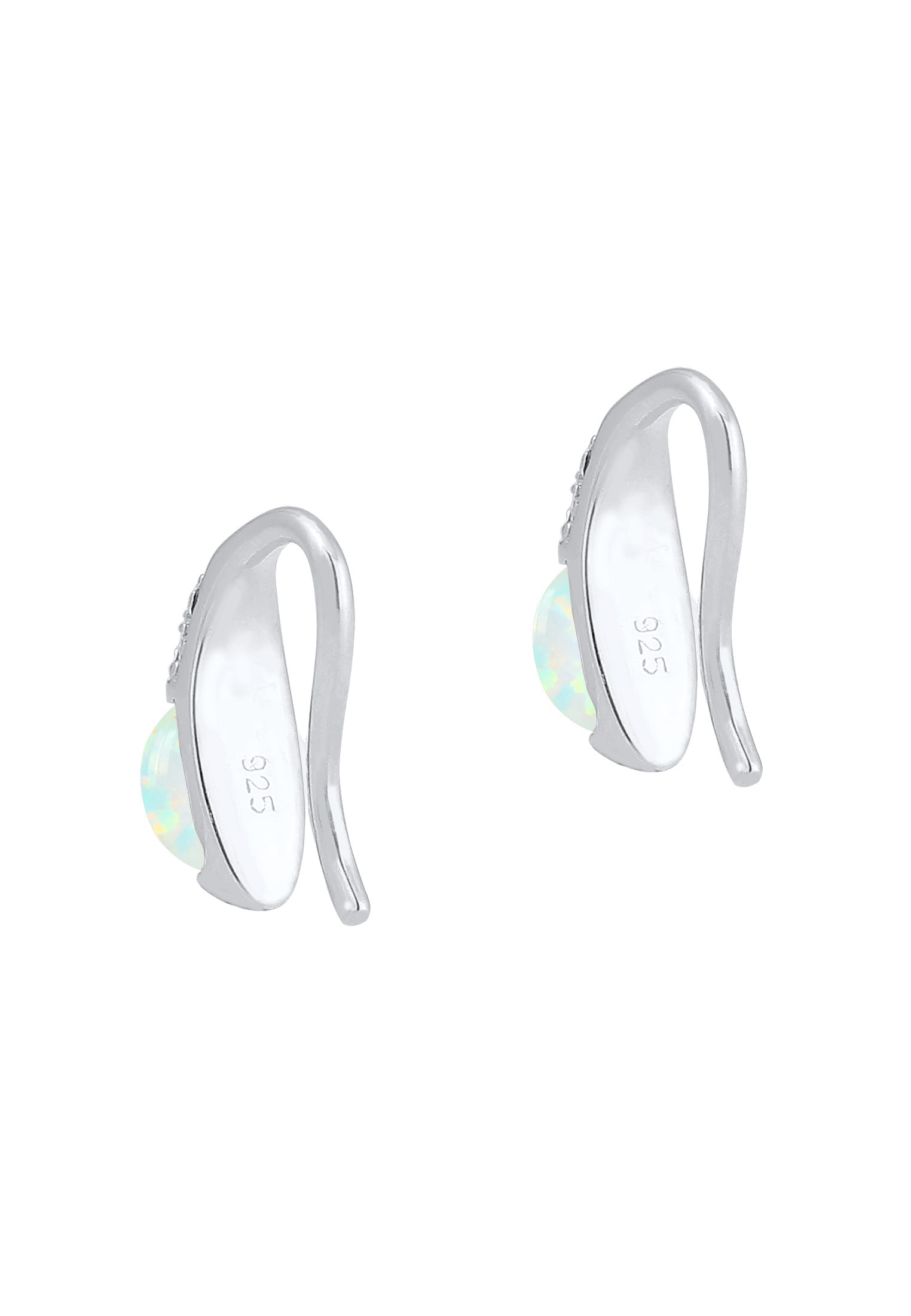 Elli Premium Paar Ohrhänger »Opal Kristalle 925 Sterling Silber«