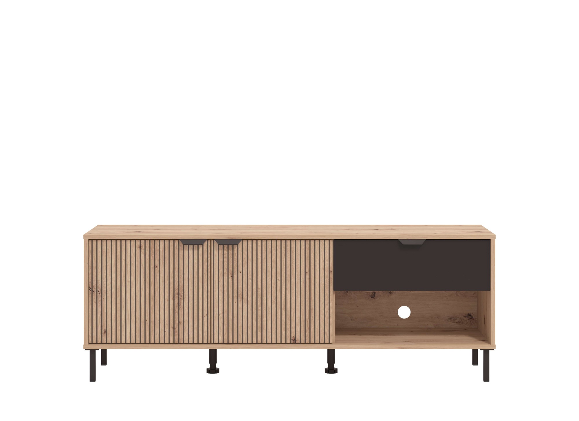 Thumbnail - Home affaire Lowboard "Mayenne TV-Lowboard, Breite 150 cm, TV-Schrank, TV-Ständer", TV-Kommode mit dekorativen schwarzen...
