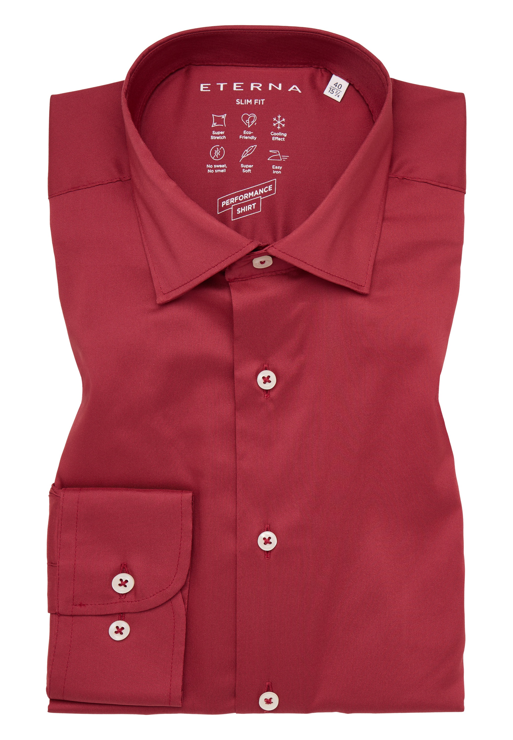 Eterna Langarmhemd »SLIM FIT«, EASY IRON (bügelleicht)