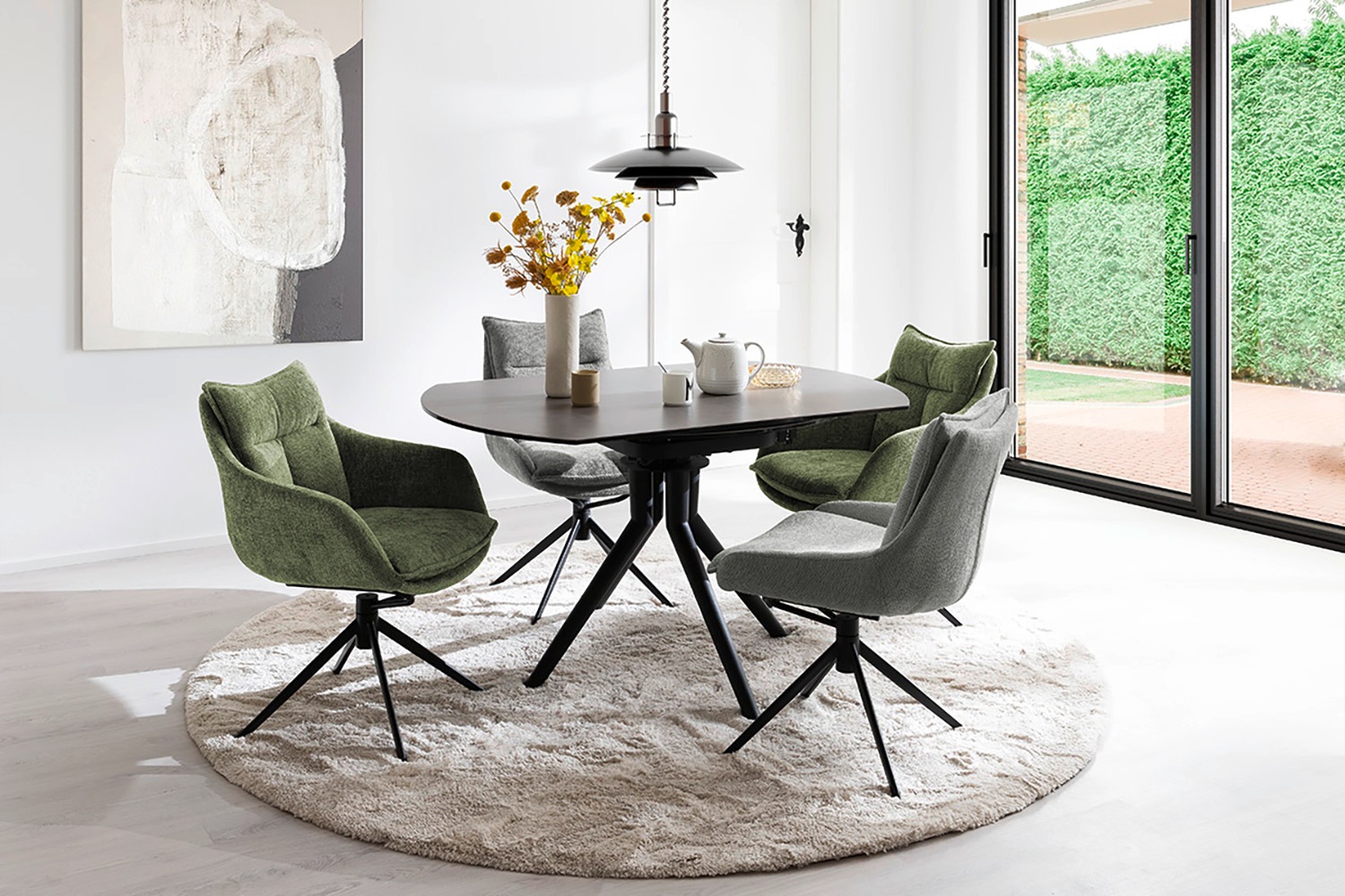 MCA furniture Esszimmerstuhl, Strukturstoff, (2er-Set), drehbar 360, Dreh- günstig online kaufen